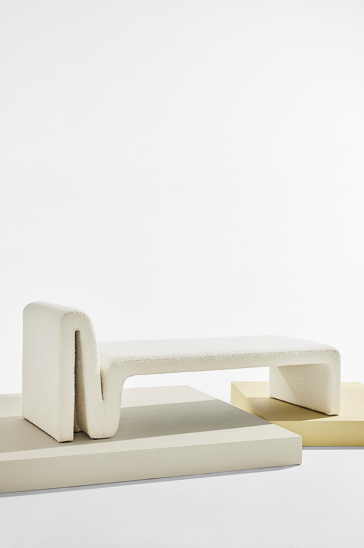 Odette Dagseng Bouclé - Hvid