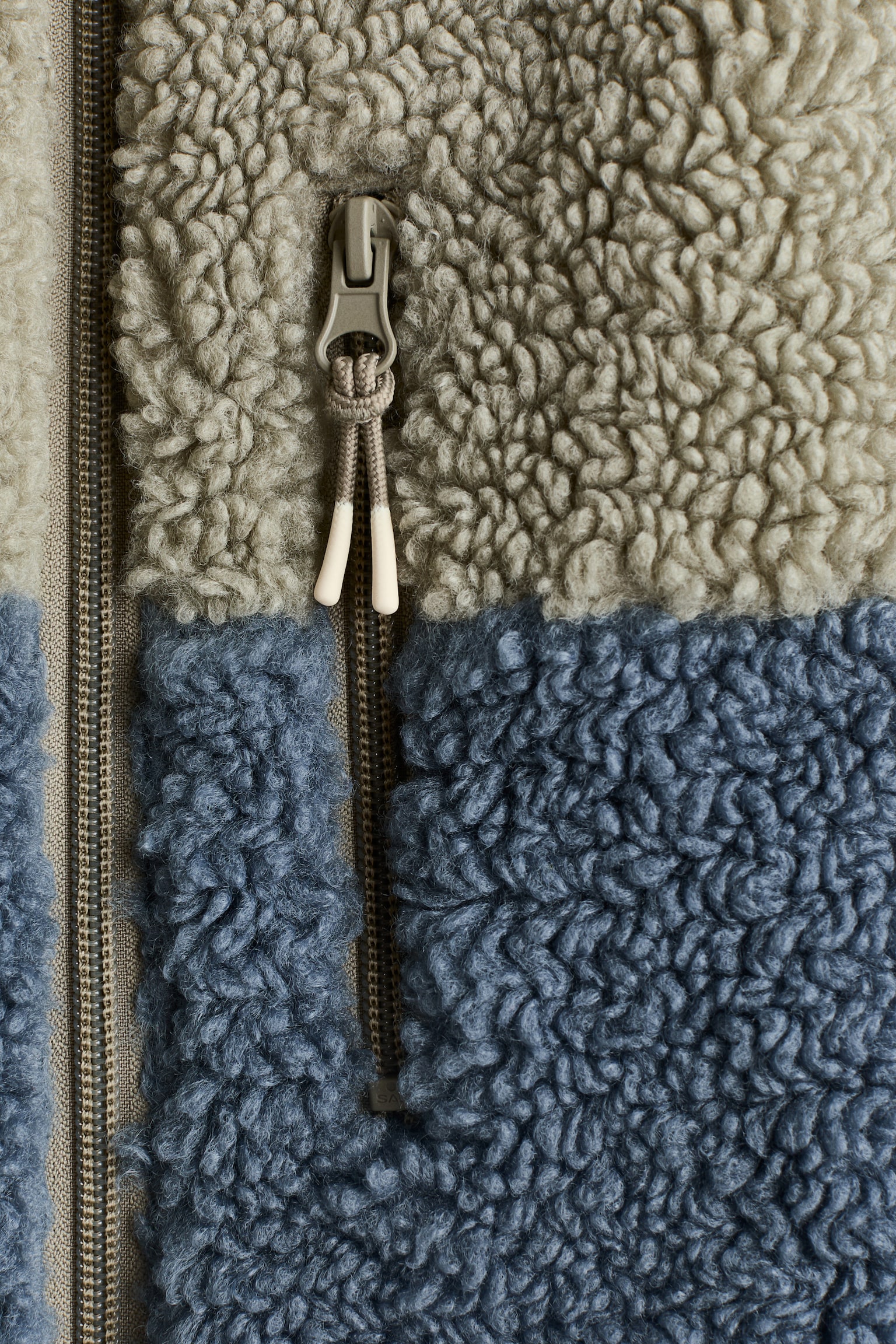 Плюшевий жилет - Блакитний/зелений хакі - 2