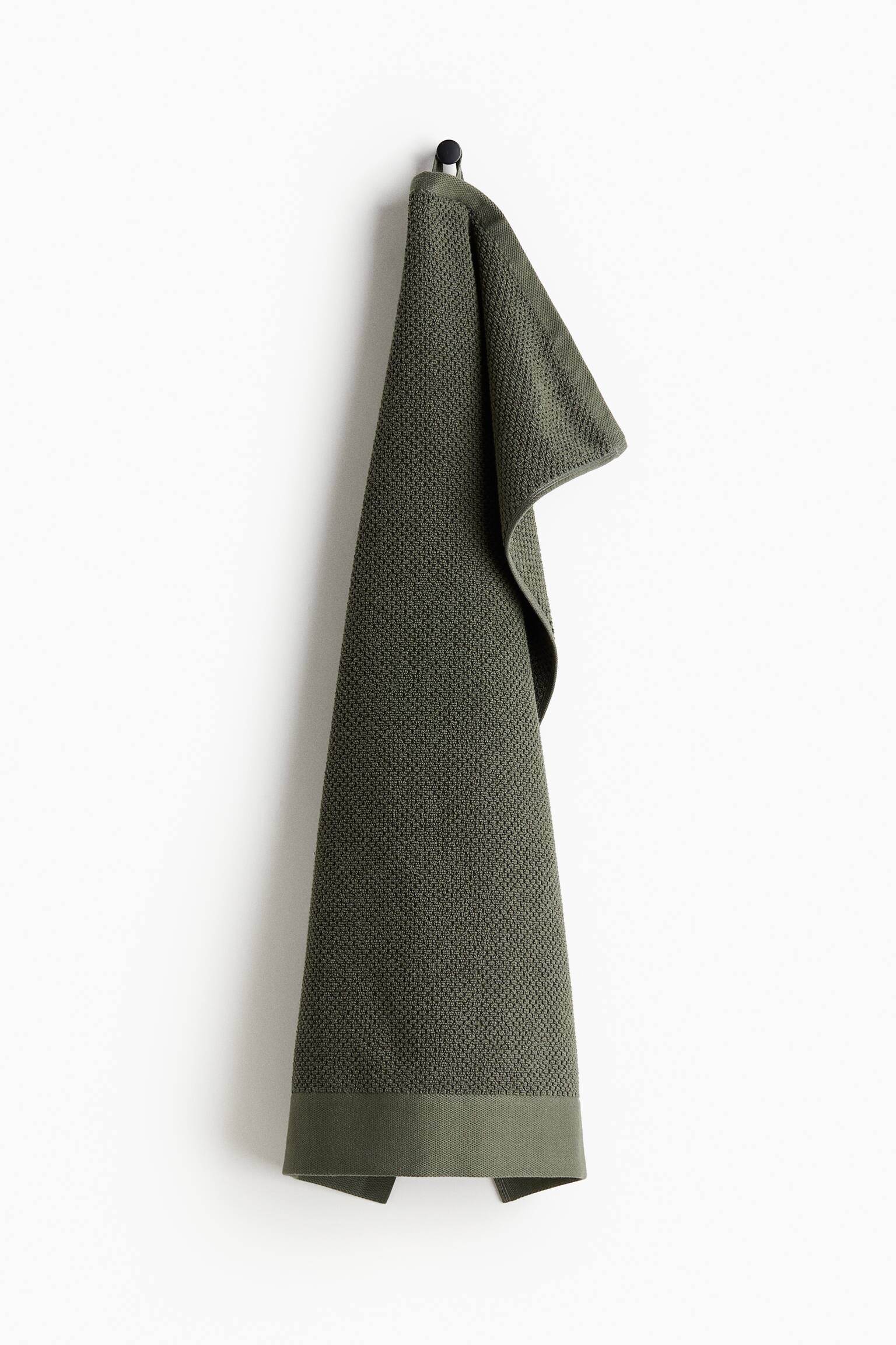 코튼 테리 핸드 타월 - 다크 그린/화이트/라이트 베이지/라이트 더스티 블루/라이트 그레이지/더스티 핑크/블랙/세이지 그린