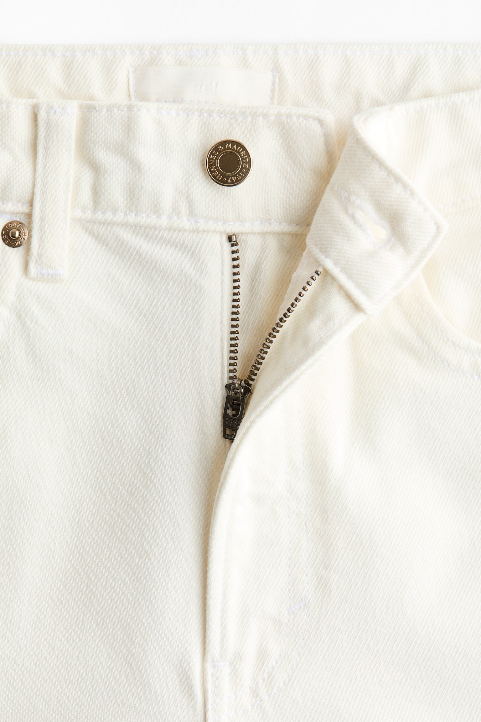 Wide High Waist Jeans - Branco/Azul denim claro/Azul denim - 3