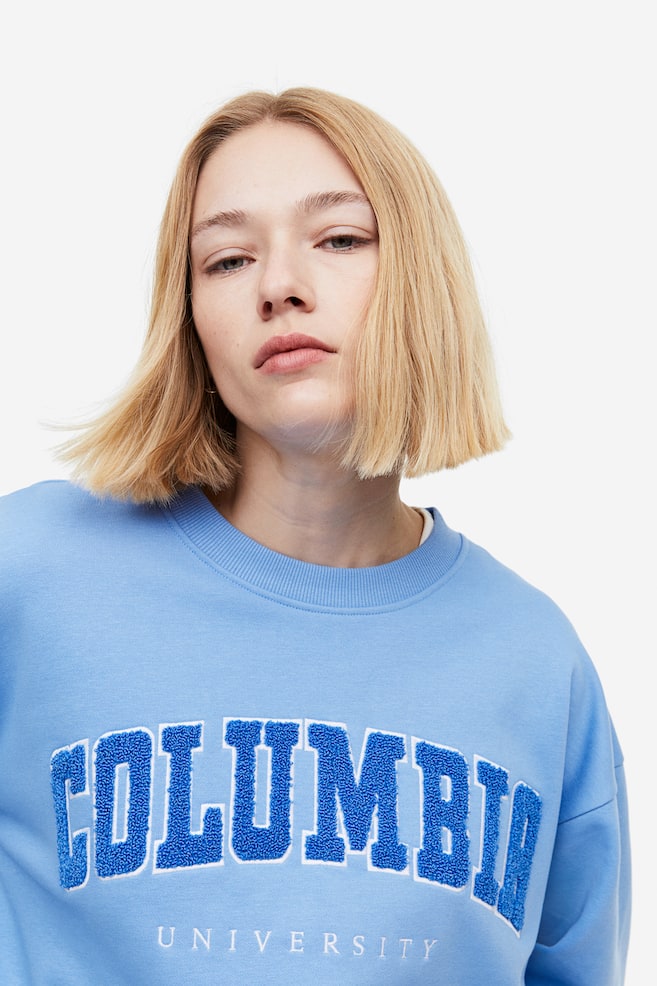 Motif-detail sweatshirt - Light blue/Columbia University/White/Yale/Dark blue/UCLA Bruins/Grey marl/Harvard University/dc - 5