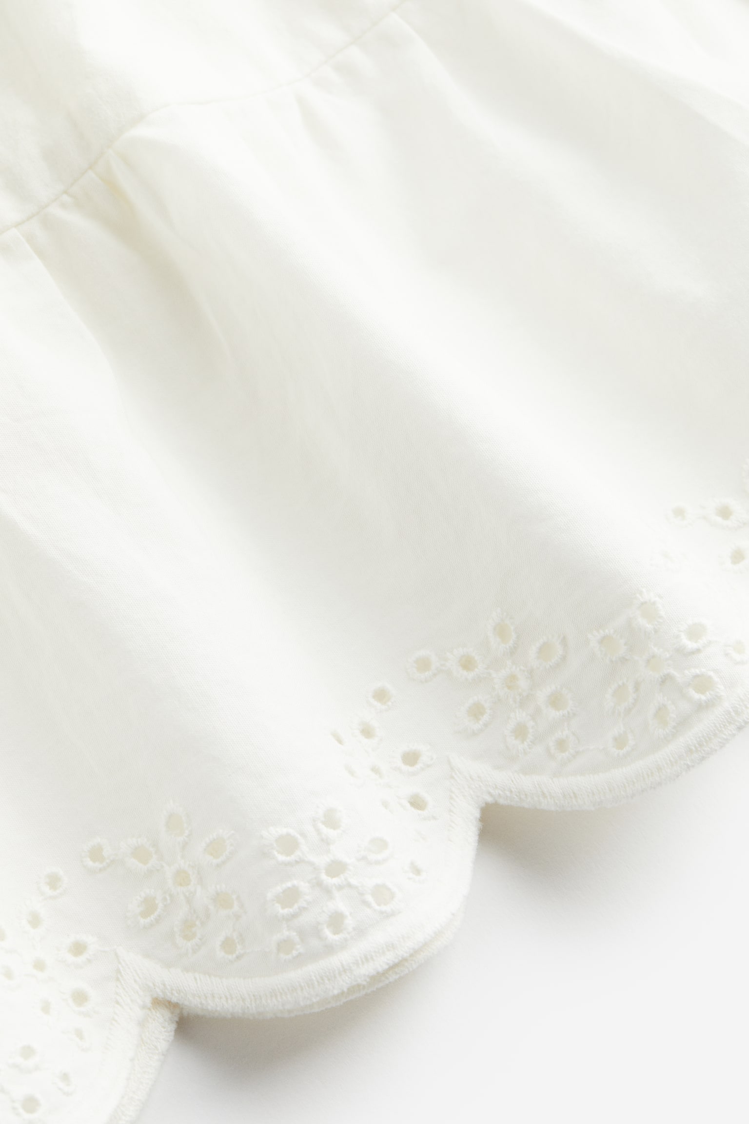 Broderie anglaise halterneck dress - White - 2