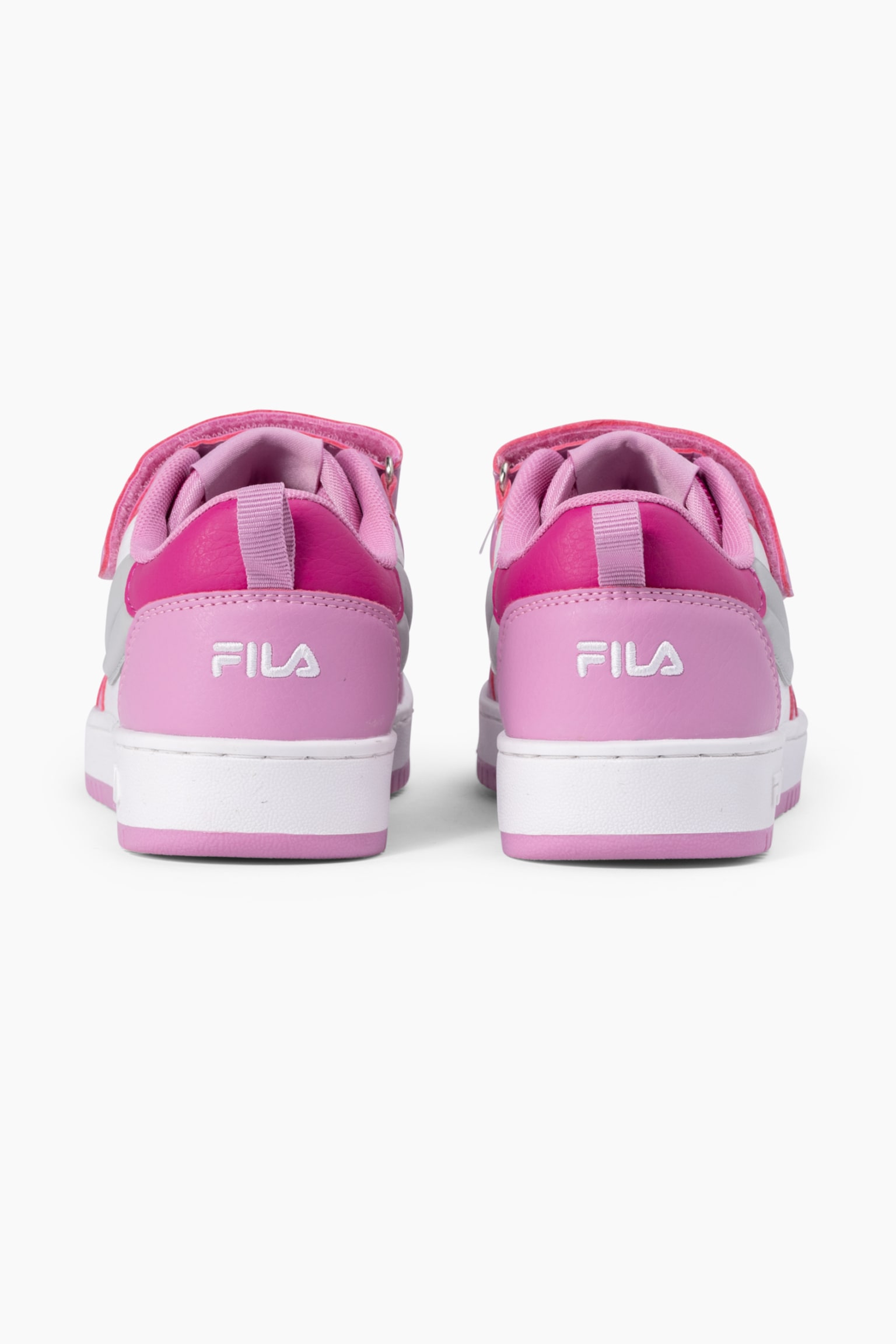 Fila Rega Nf Velcro Kids Basketball  Low - White-moonlite Mauve/White-black-fila Red/White-black - 6