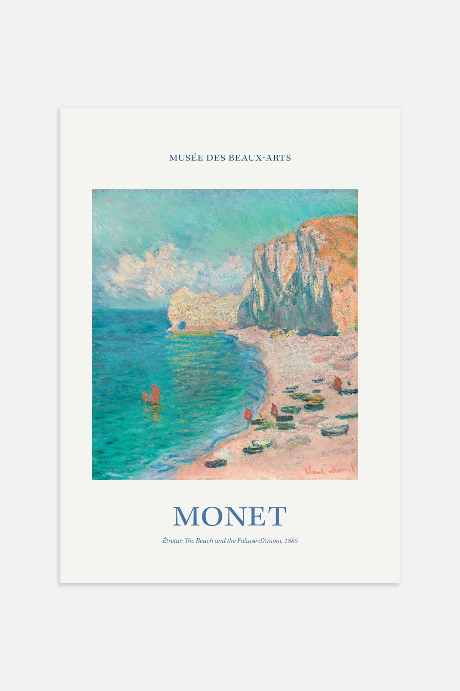 The Beach By Claude Monet Poster - Blue/green - 1