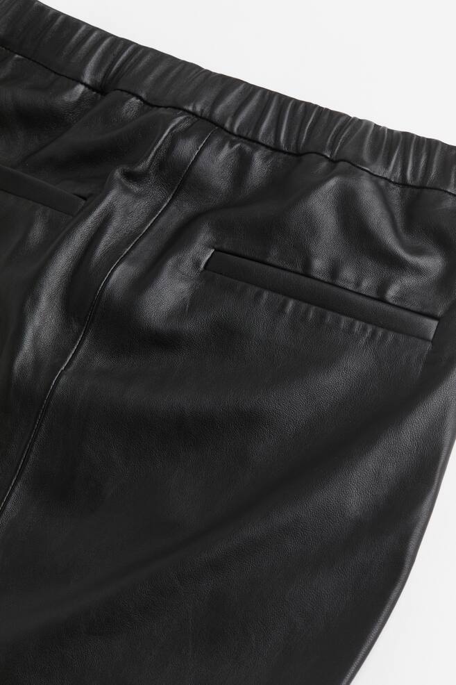 Leather pencil skirt - Black - 3