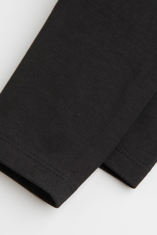 2-pack cotton leggings - Black - 2