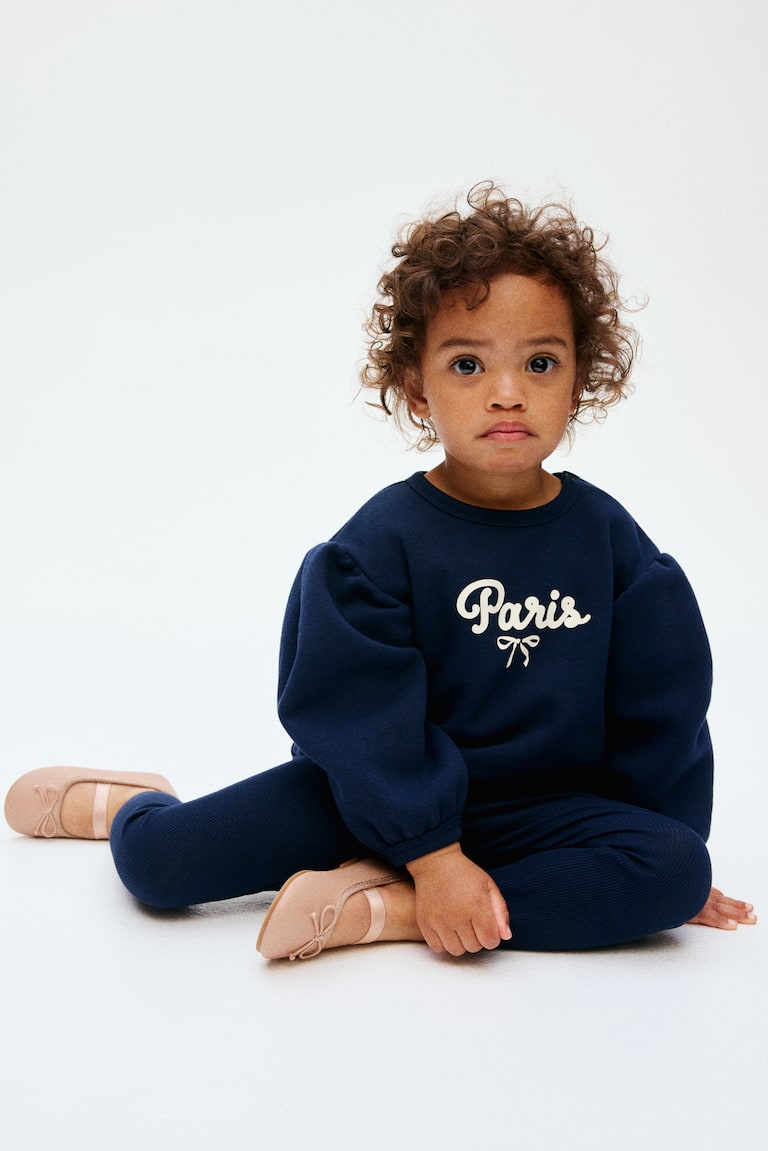 2-Piece Printed Set Navy blue/Paris Kids H&M US