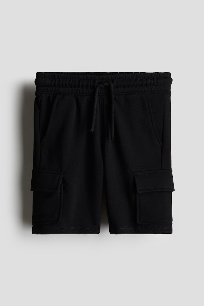 Cargo Sweatshorts - Black/Navy blue - 1