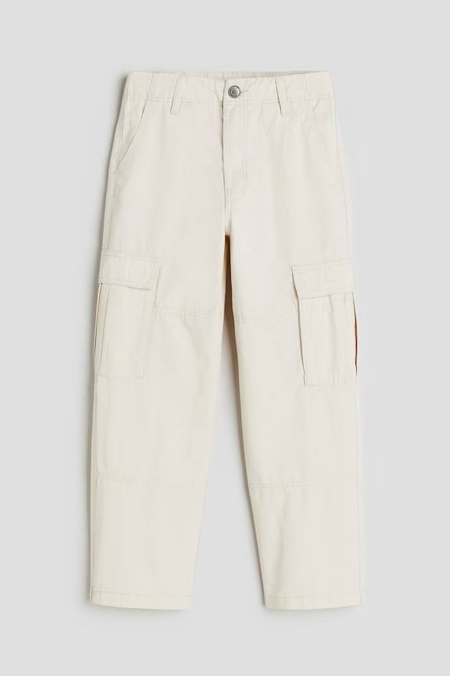 Pantaloni cargo in cotone - Bianco/Nero/Crema/Beige/dc/dc - 1