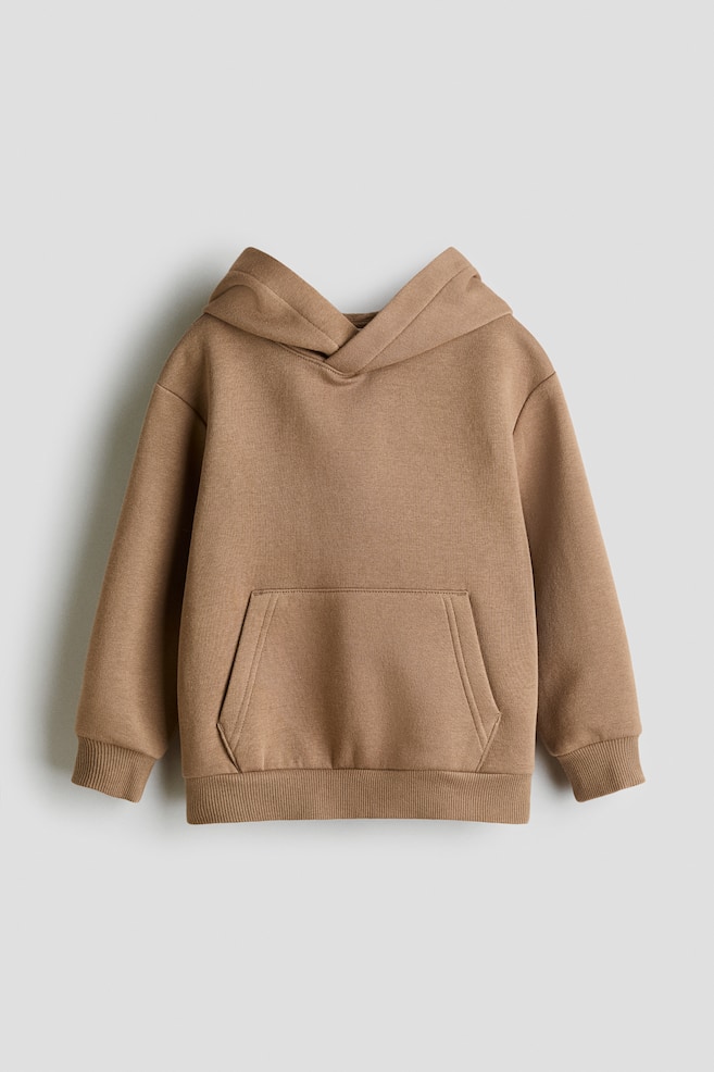 Hoodie mit angerauter Innenseite - Braun/Knallblau/Grün/Dunkelgrau/Blau/Marineblau/Waldgrün/Grün/Hellbeige/Blau/Gestreift - 1