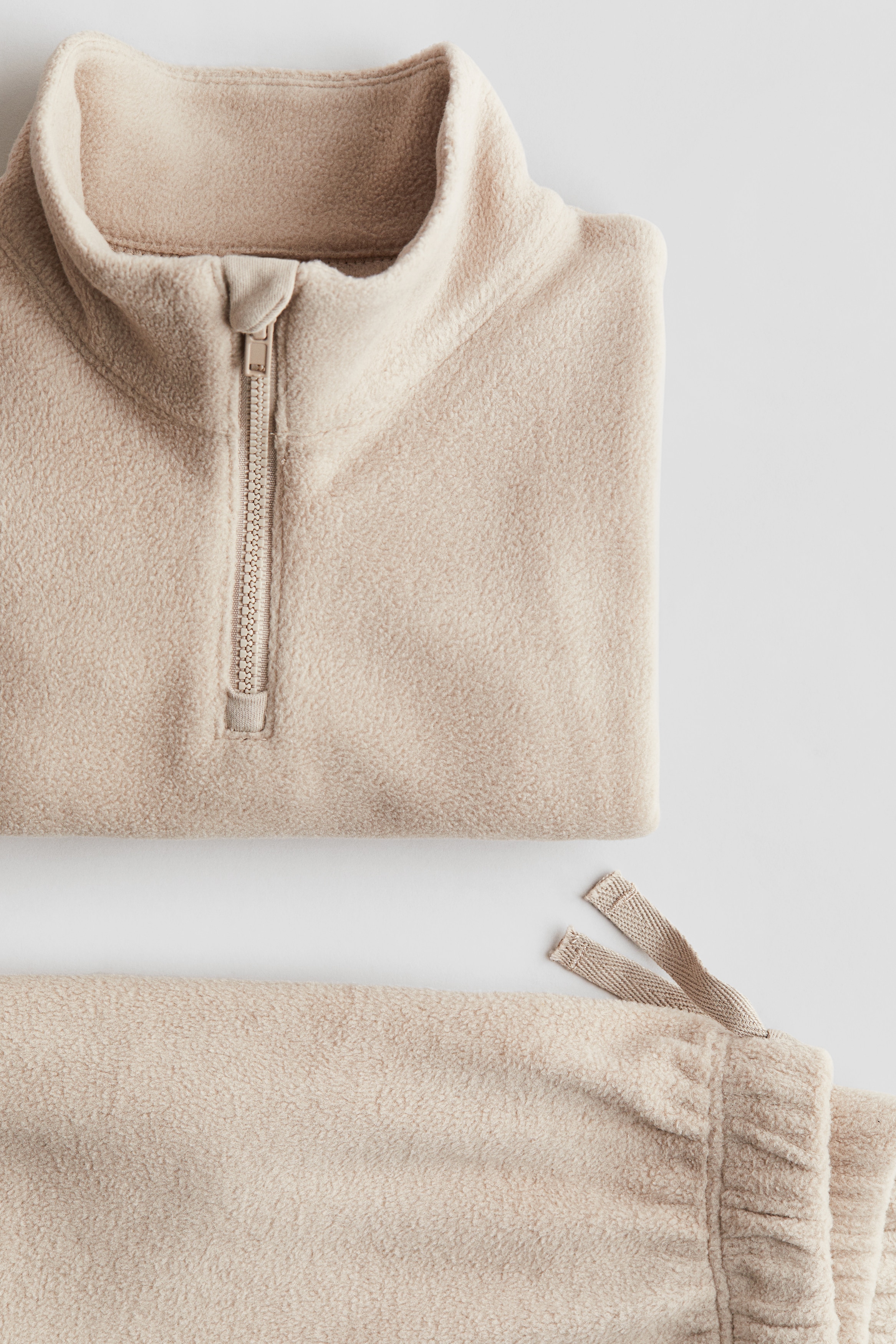 Beige 2-piece Fleece Set for kids | H&M CA