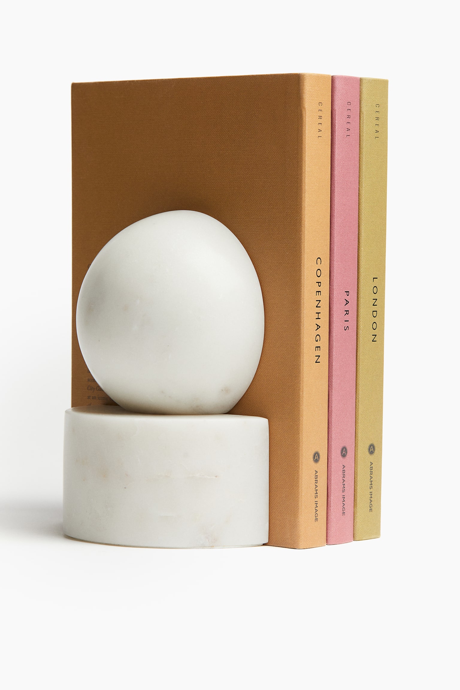 Marble bookend - White/Grey - 4