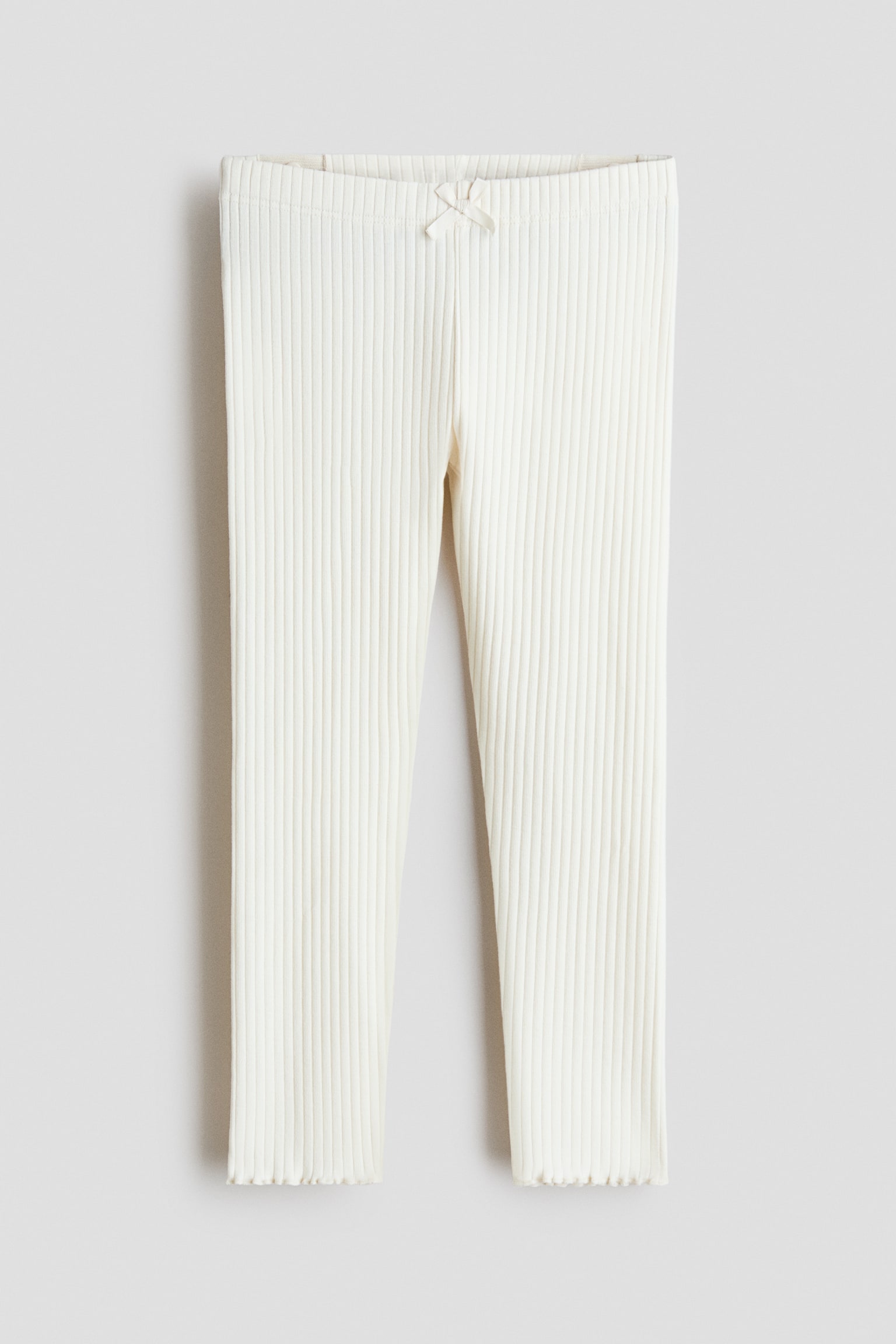 Žebrované bavlněné legíny - Bílá/Tlumená světle růžová/Béžový melír/Námořnická modř/Černá/Bleděmodrá/květy