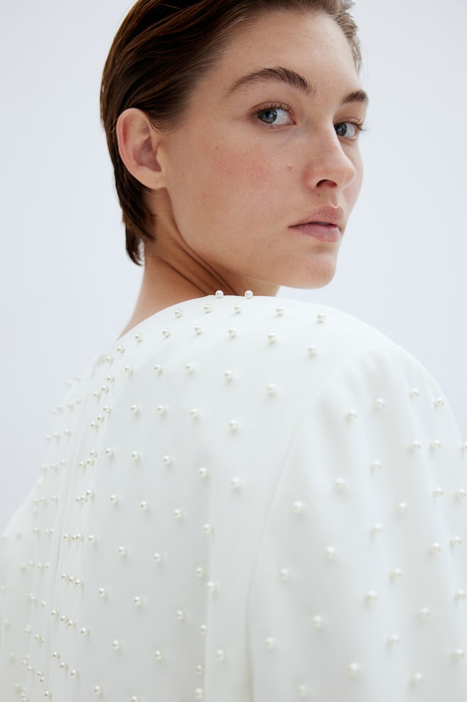 Bead-embellished blouse - White/Beads - 6