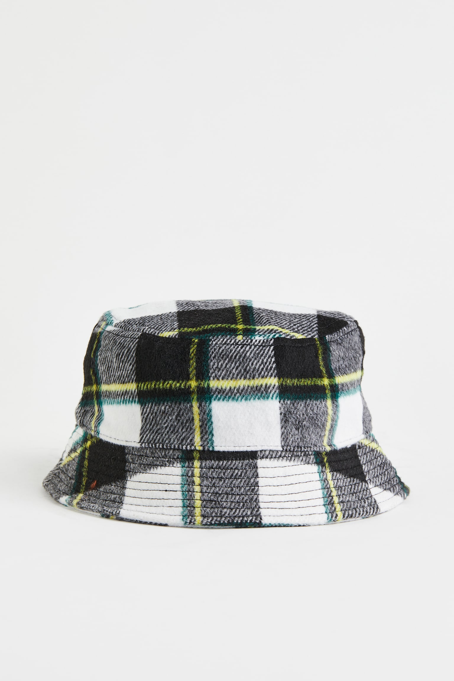 Bucket hat - Black/White checked - 1