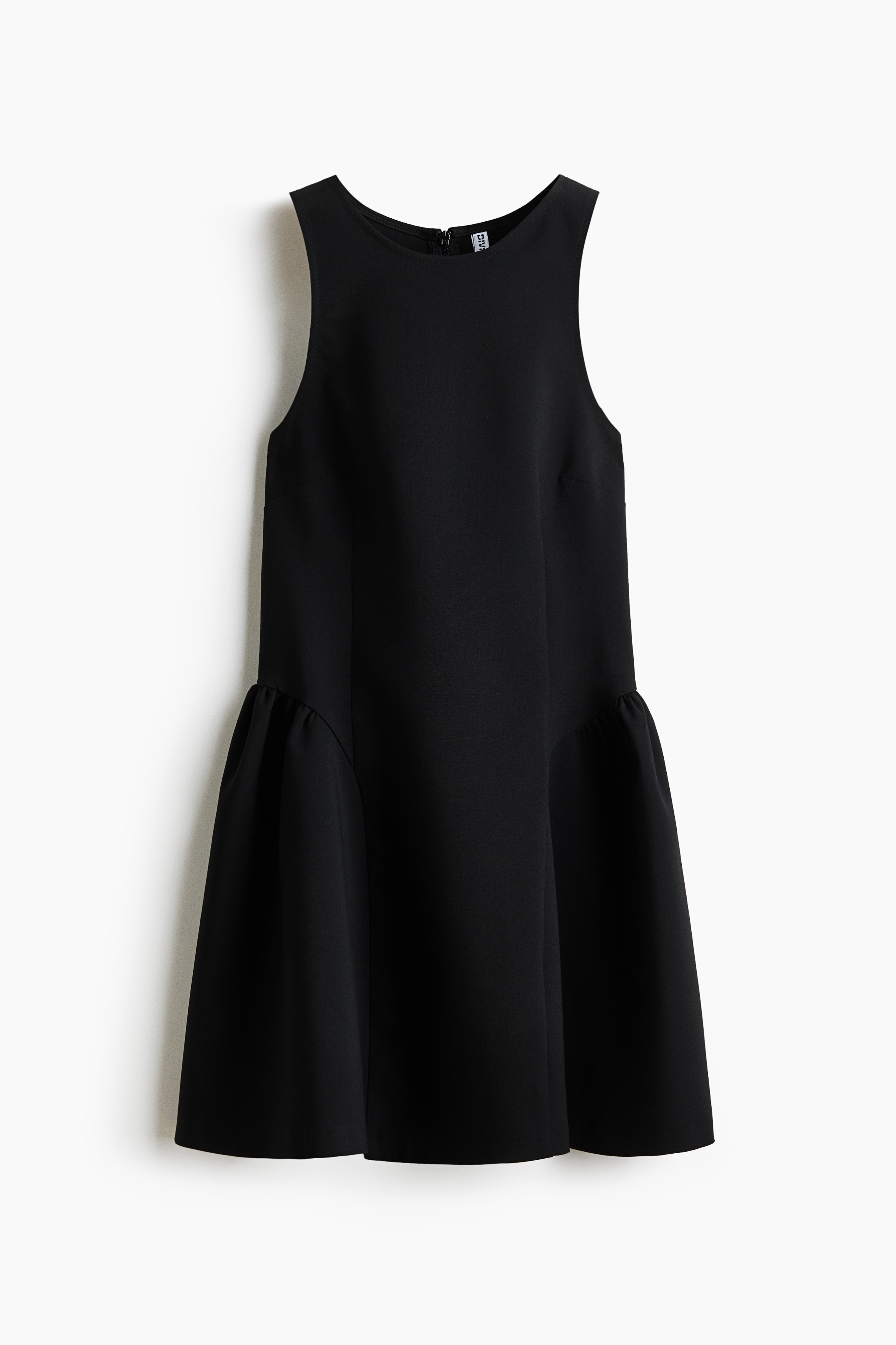 Abito con gonna svasata - Nero/Beige