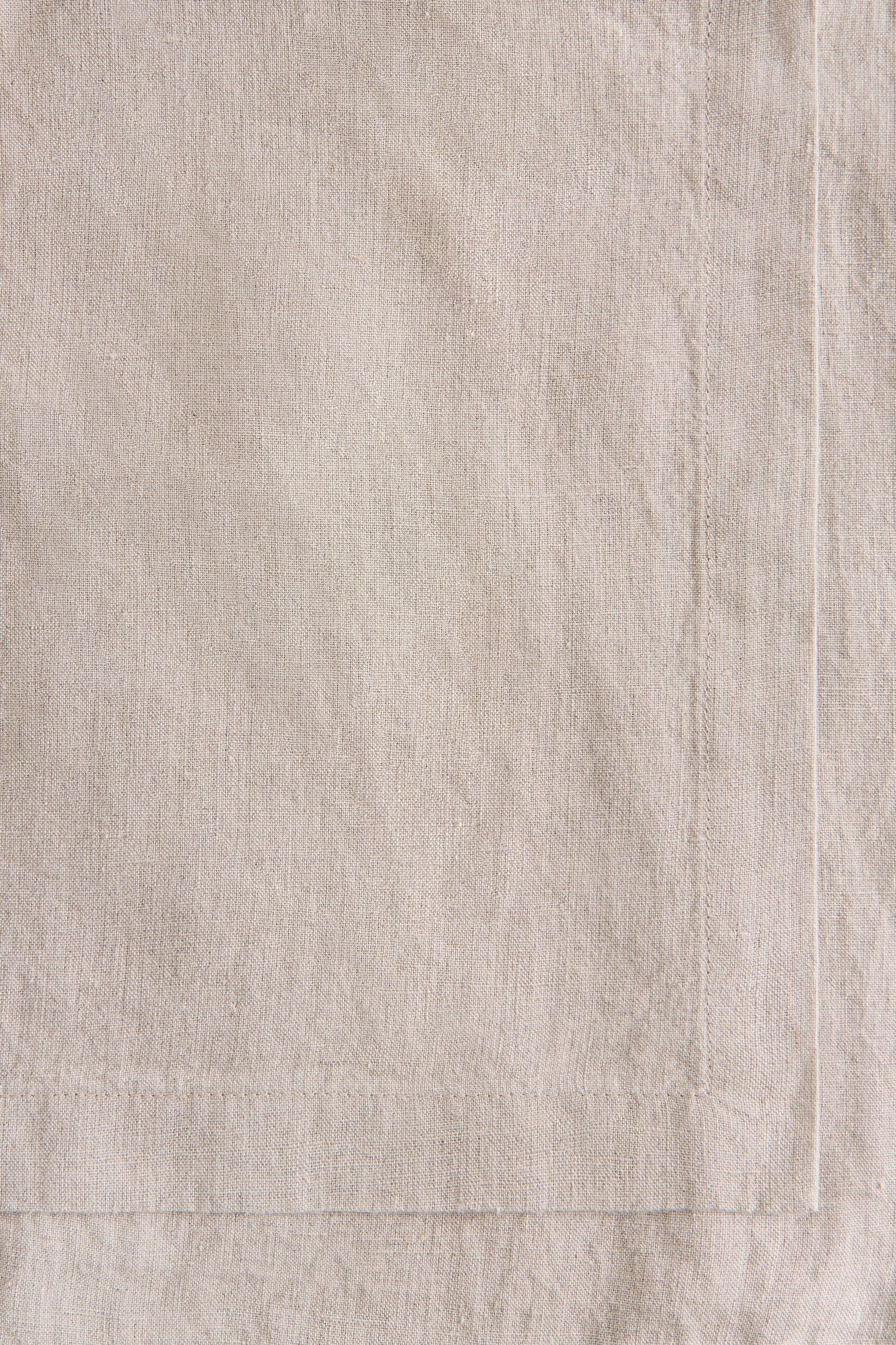 Лляна скатертина - Бежевий/Білий - 3