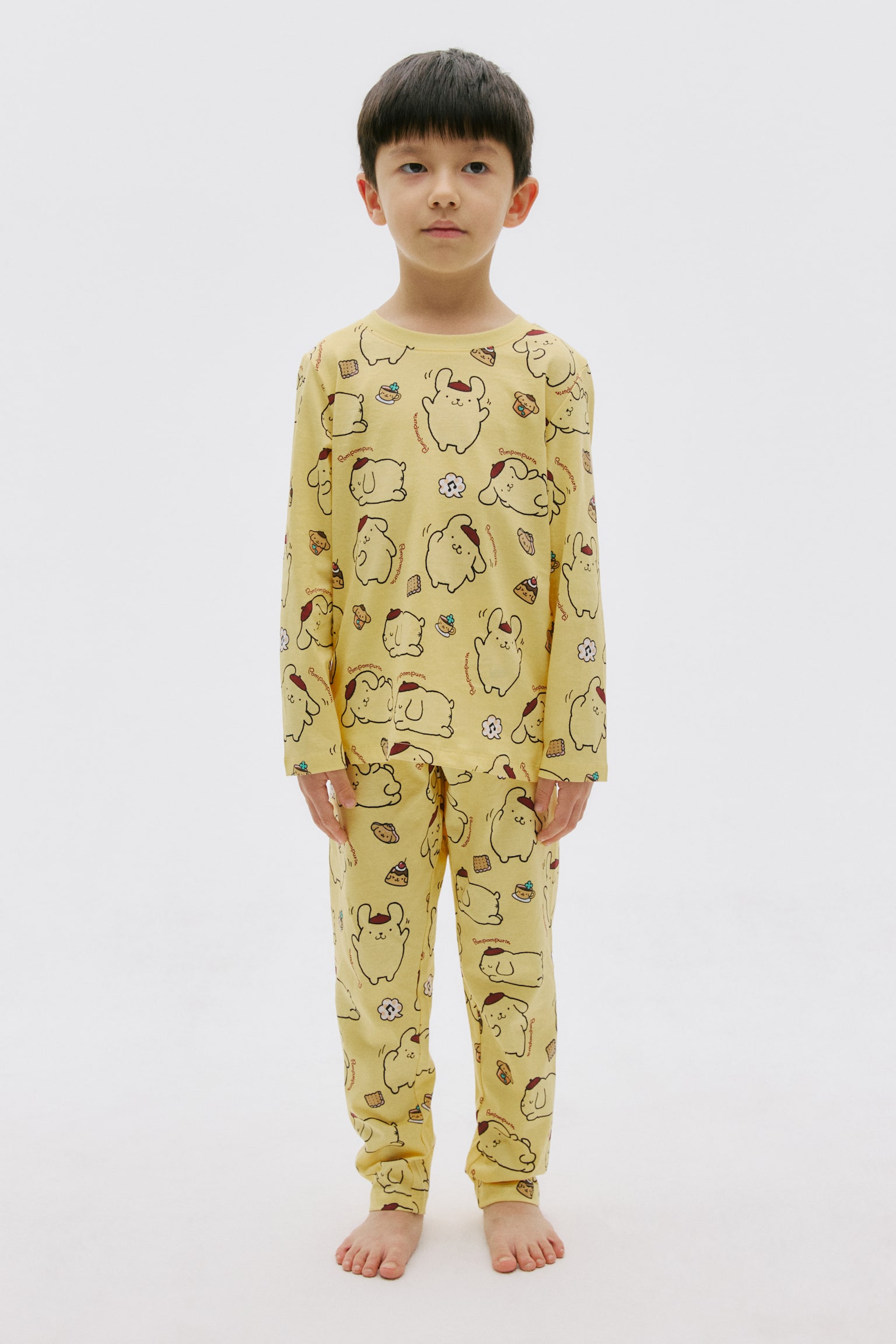 Printed cotton pyjamas - Yellow/Pompompurin/Dark grey/Badtz-Maru/White/Pochacco - 2