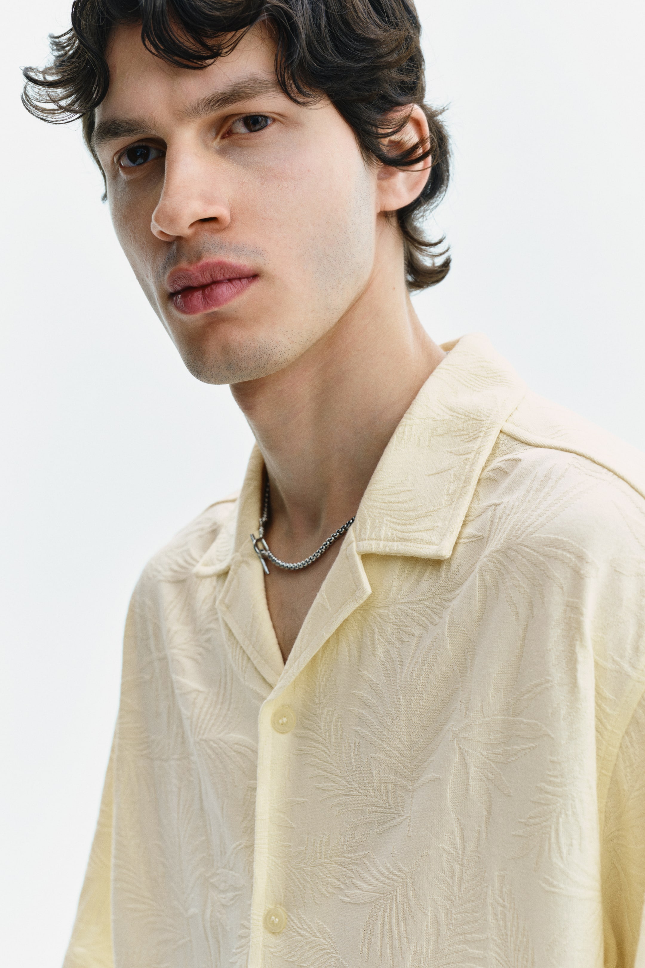 Chemise décontractée en jersey jacquard