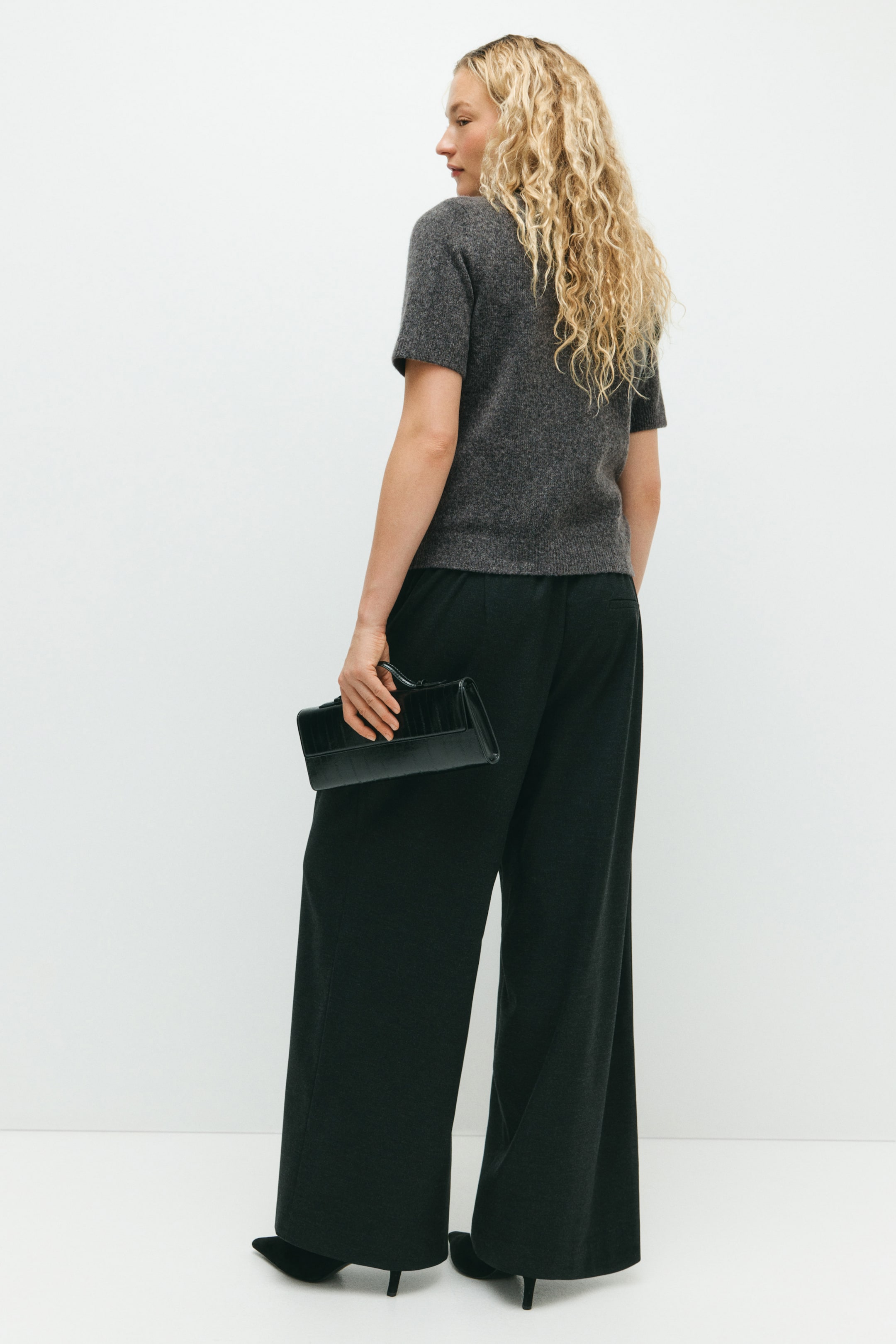 View larger image: MAMA Rhinestone-button cardigan - Dark grey marl - Ladies | H&M 4