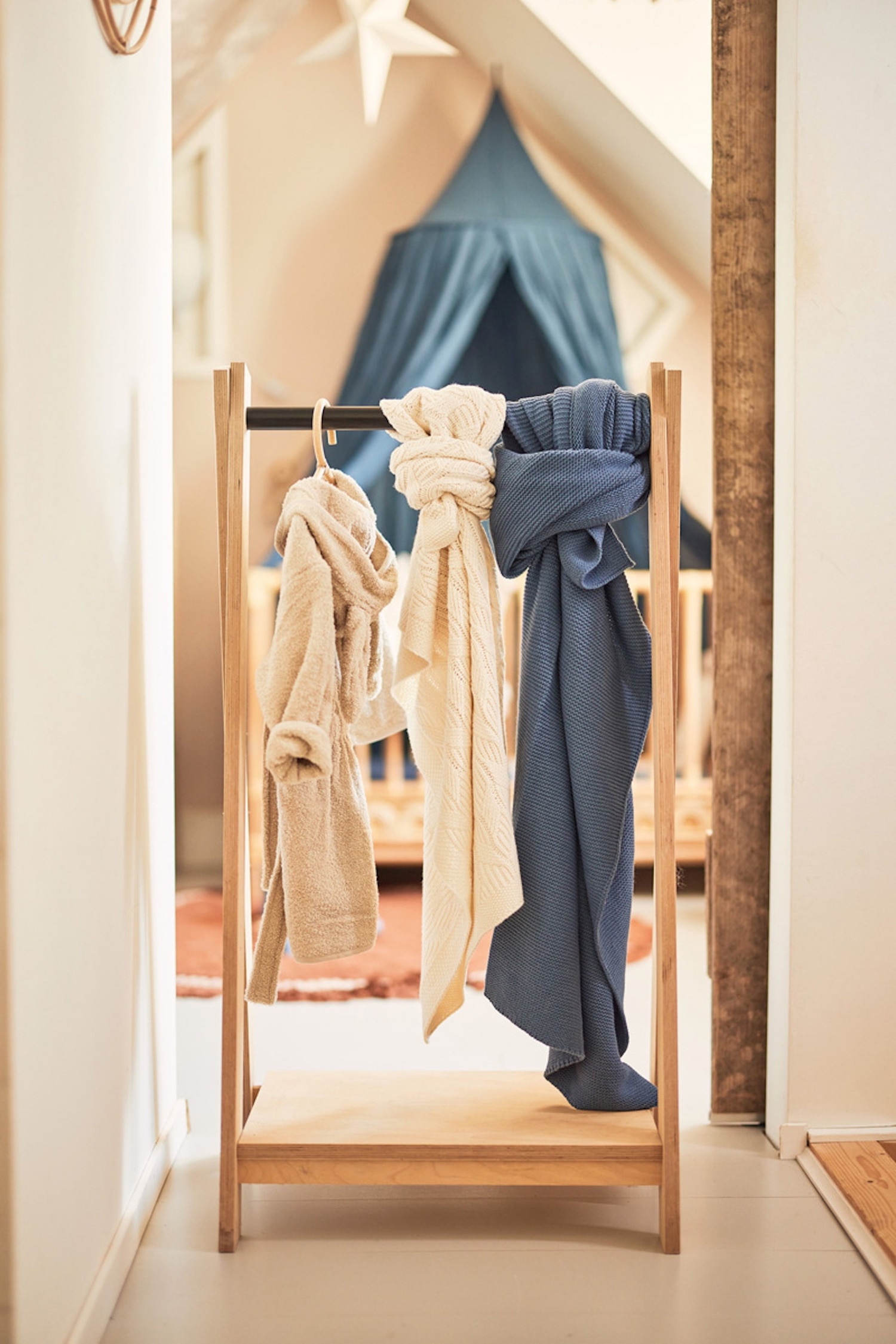 Terry Bathrobe 1-2 Years - Nougat/Sea Green/Biscuit/Wild Rose