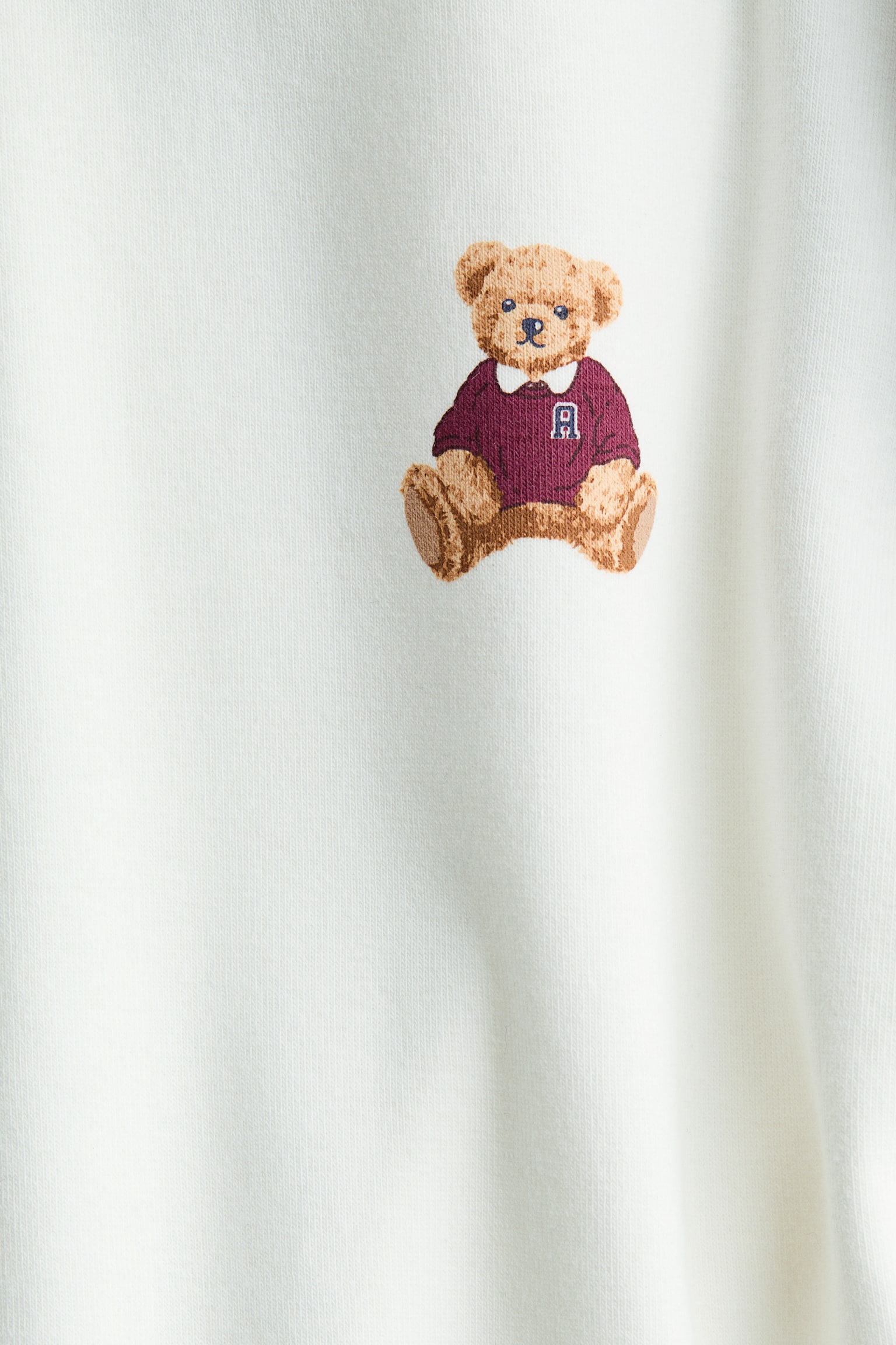 Детская футболка H&M Long-Sleeved T-Shirt with Printed Motif, цвет: Тёмный красный — фото 2