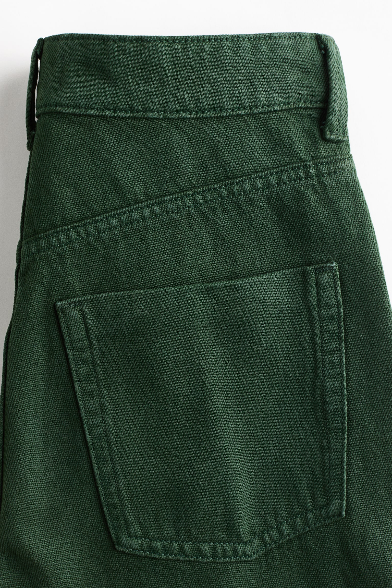 Женские джинсы H&M Wide High, цвет: Тёмный зелёный — фото 5