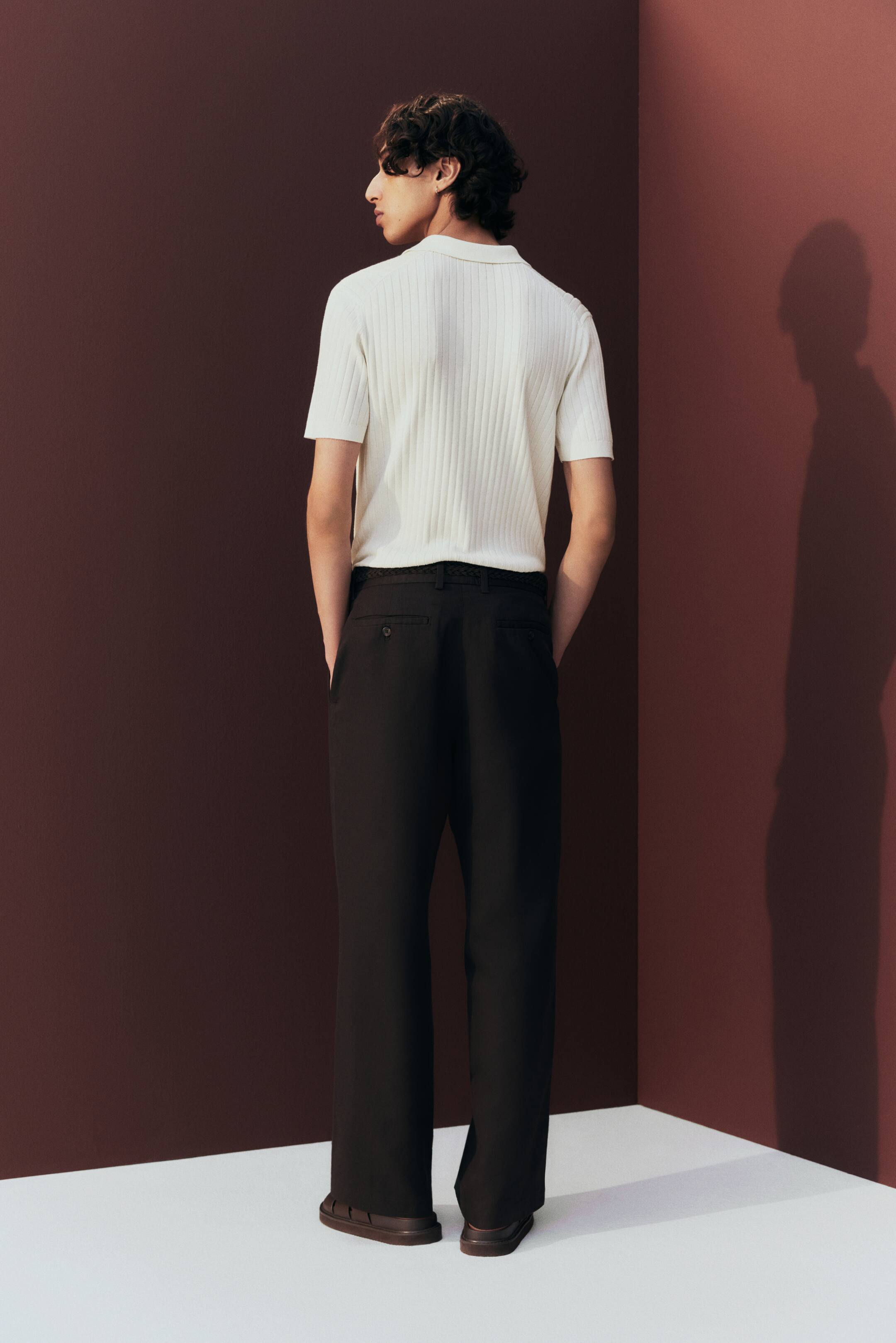 Ver imagem maior: Polo com fecho éclair Slim Fit - Creme - HOMEM | H&M PT 4