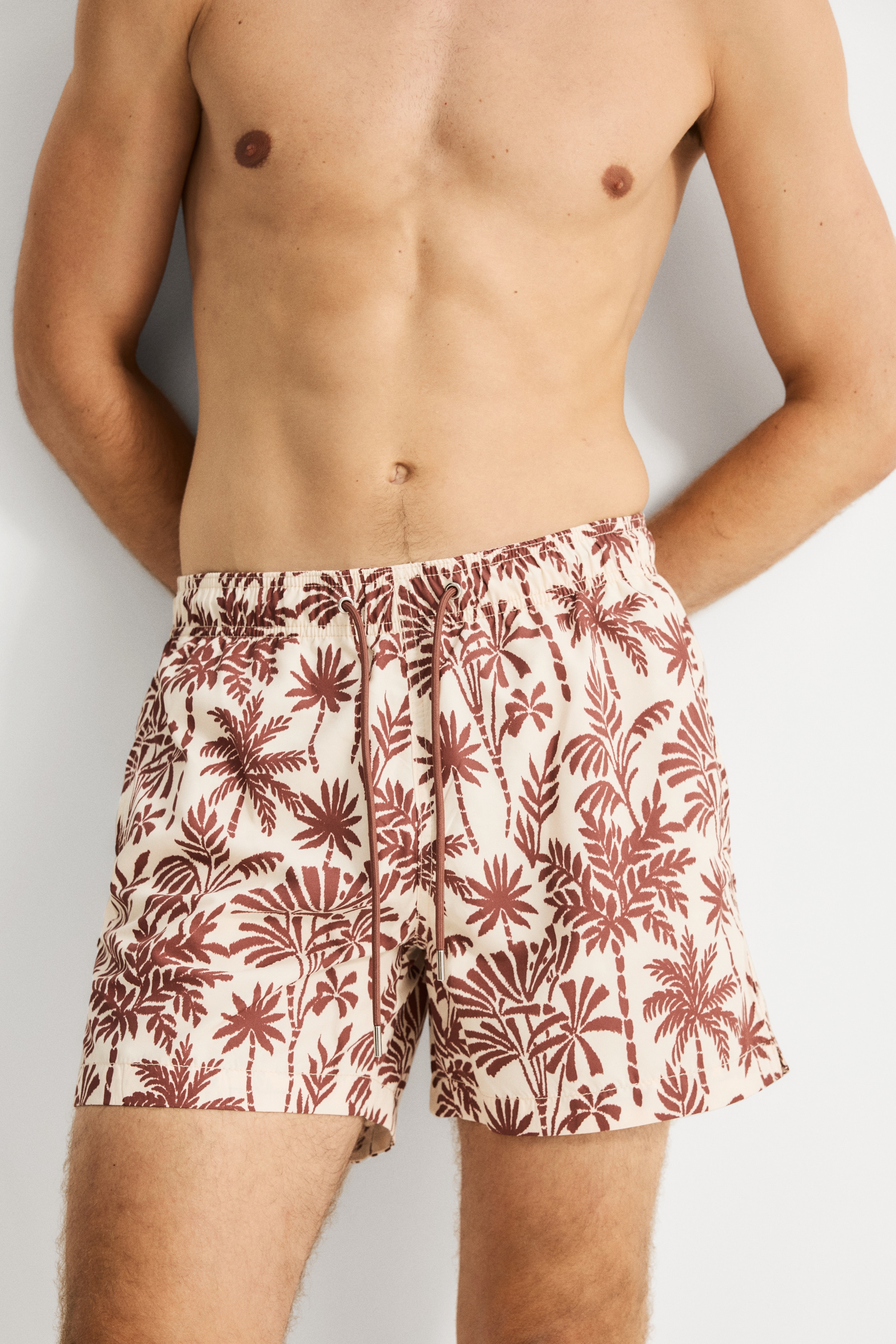 Patterned swim shorts