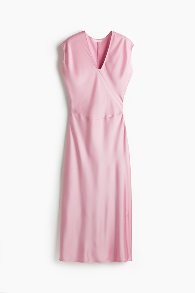 Vestido de satén - Rosa claro - 1