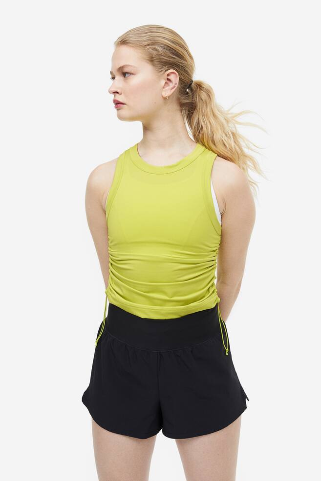 DryMove™ Drawstring-detail sports vest top - Lime green - 3