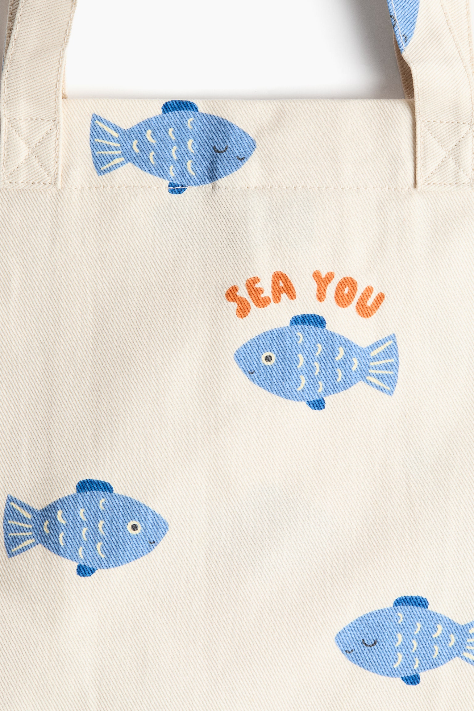 Patterned beach bag - Cream/Fish/Light beige/Lemons/Light yellow/Fruits - 3