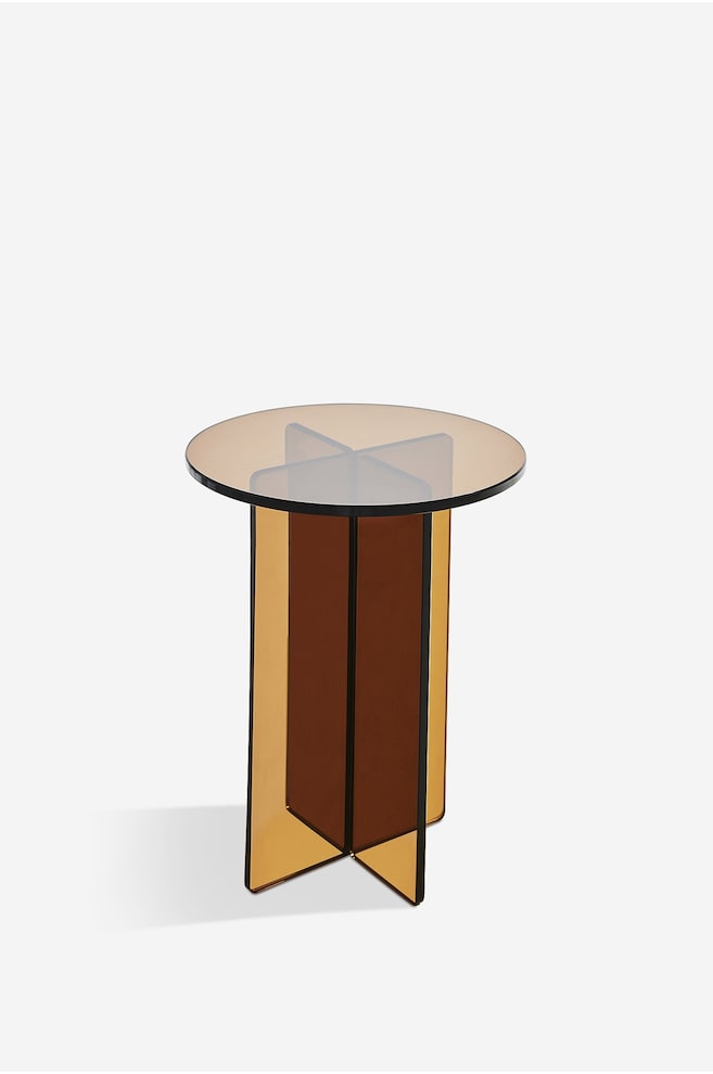 Table D'appoint En Verre Iris - Verre Fumé/Verre Non Teinté - 1