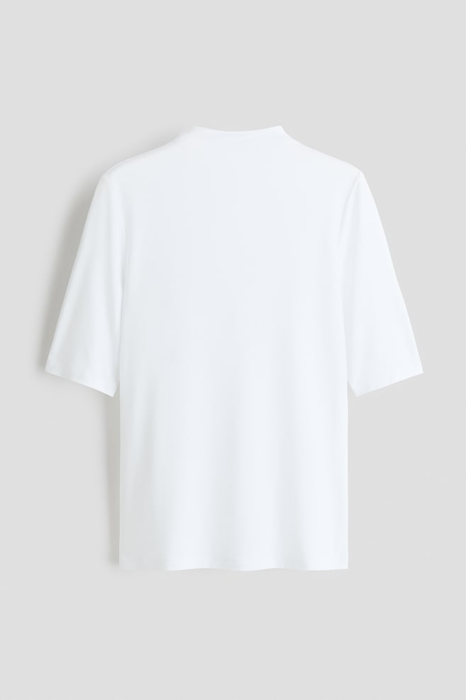 Warming T-shirt met turtleneck - Slim Fit - Wit/Bruin - 1