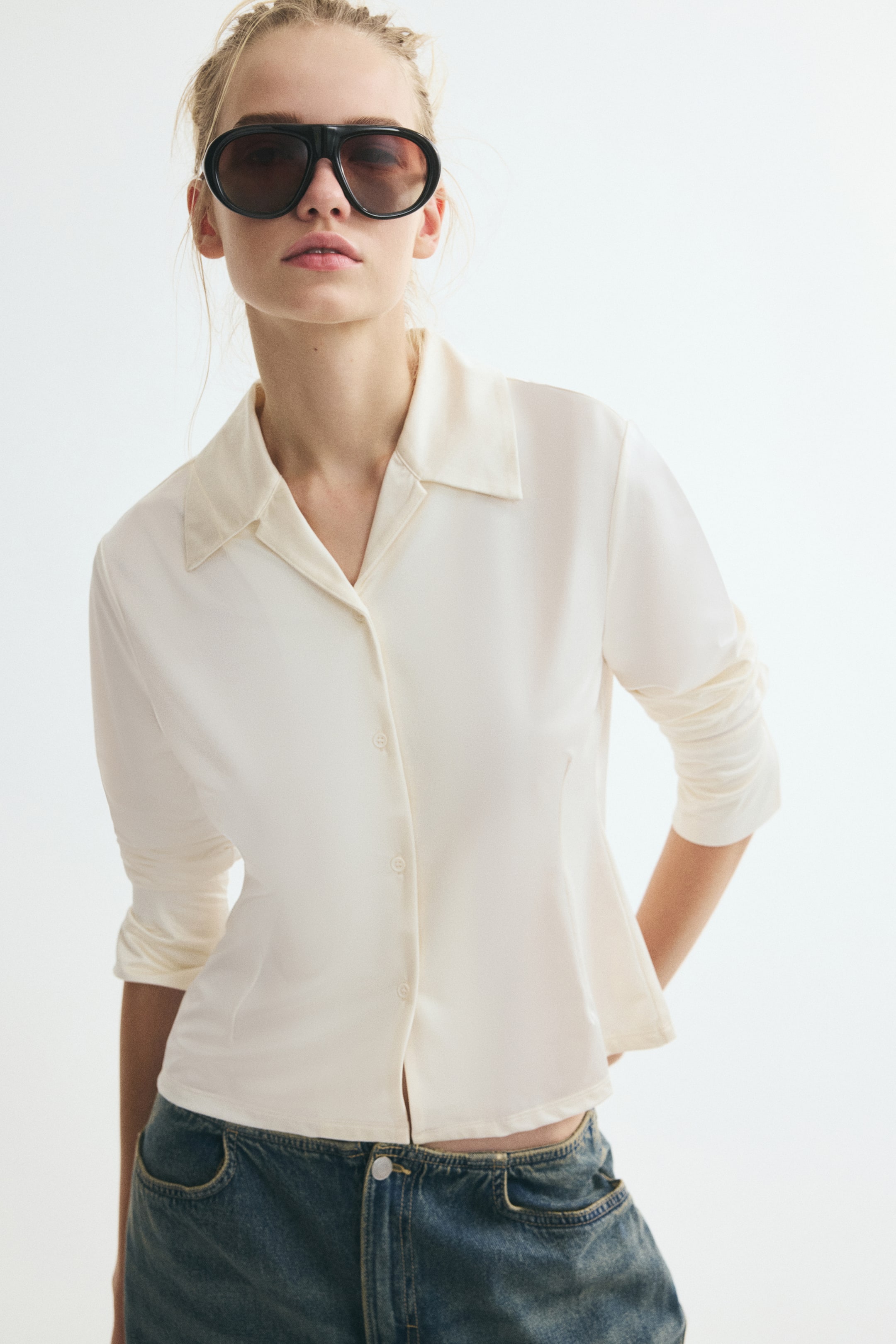 Chemise ajustée en jersey