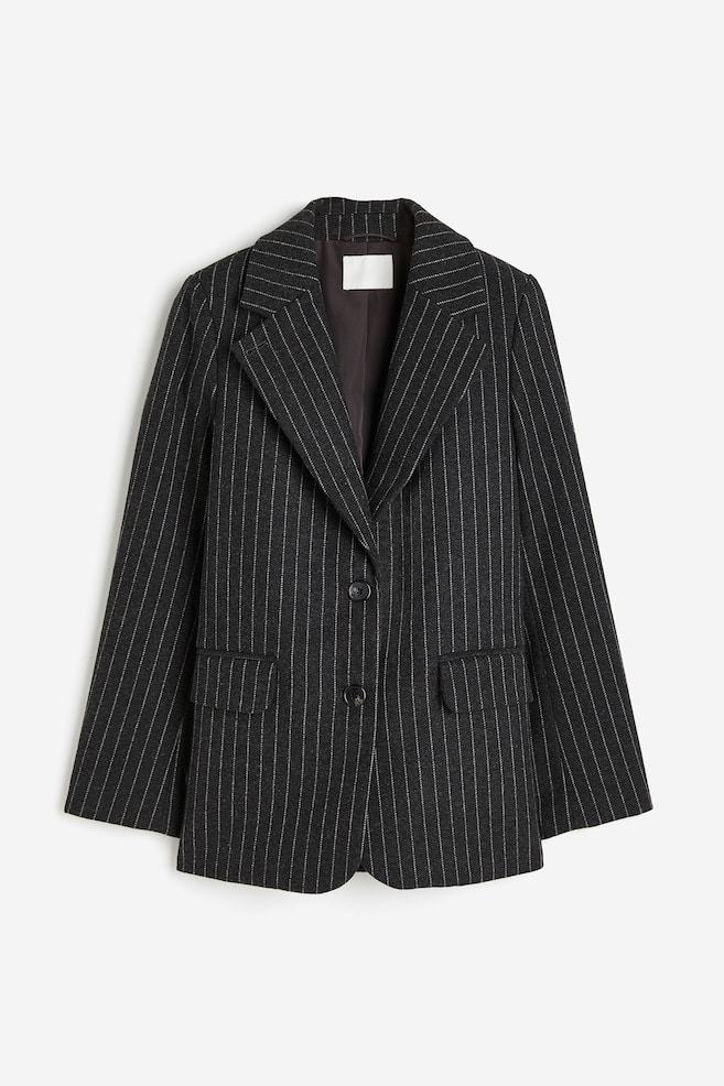 Single-breasted jacket - Dark grey/Pinstriped/Black - 2