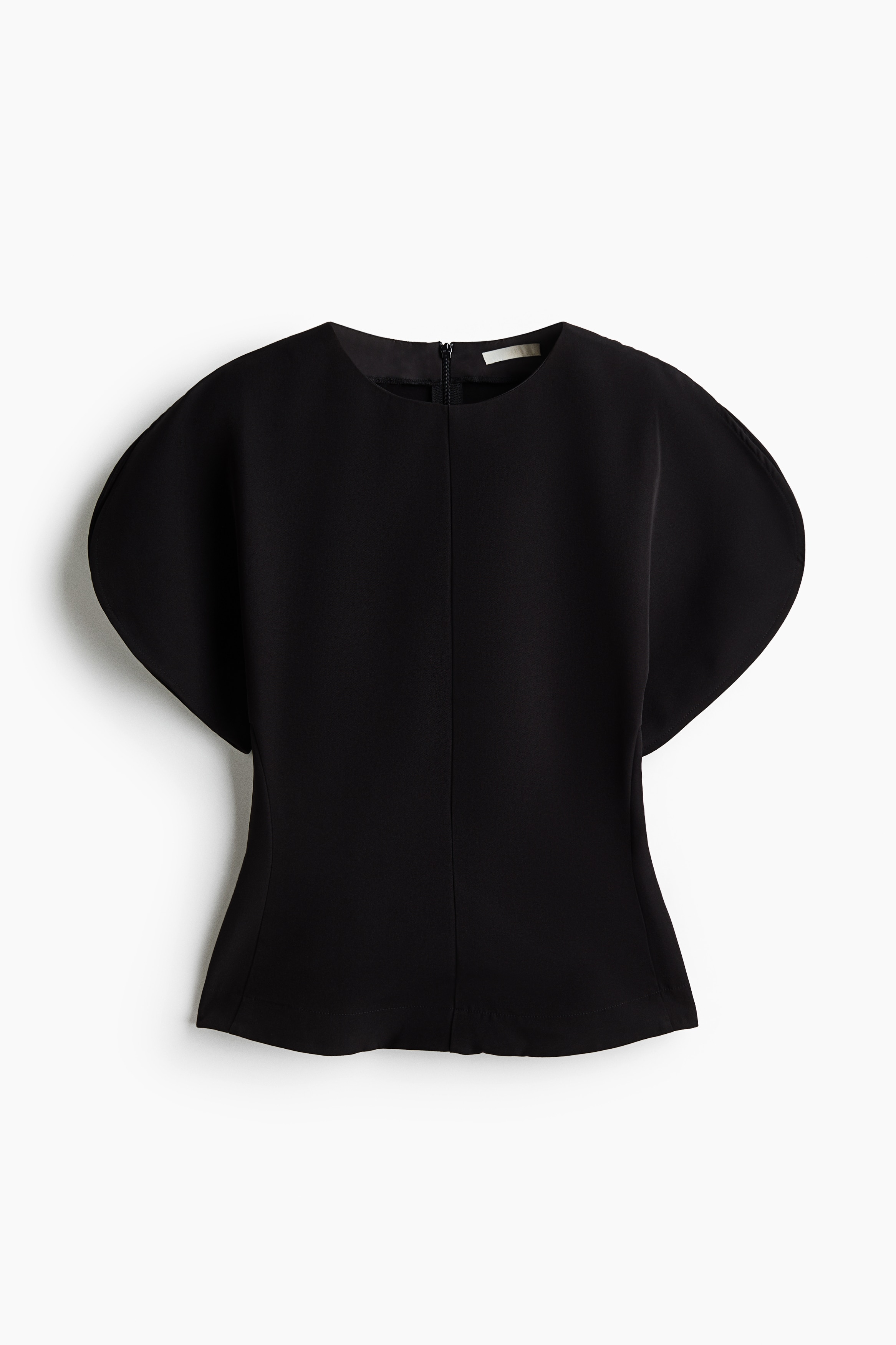 Slit-detail peplum top