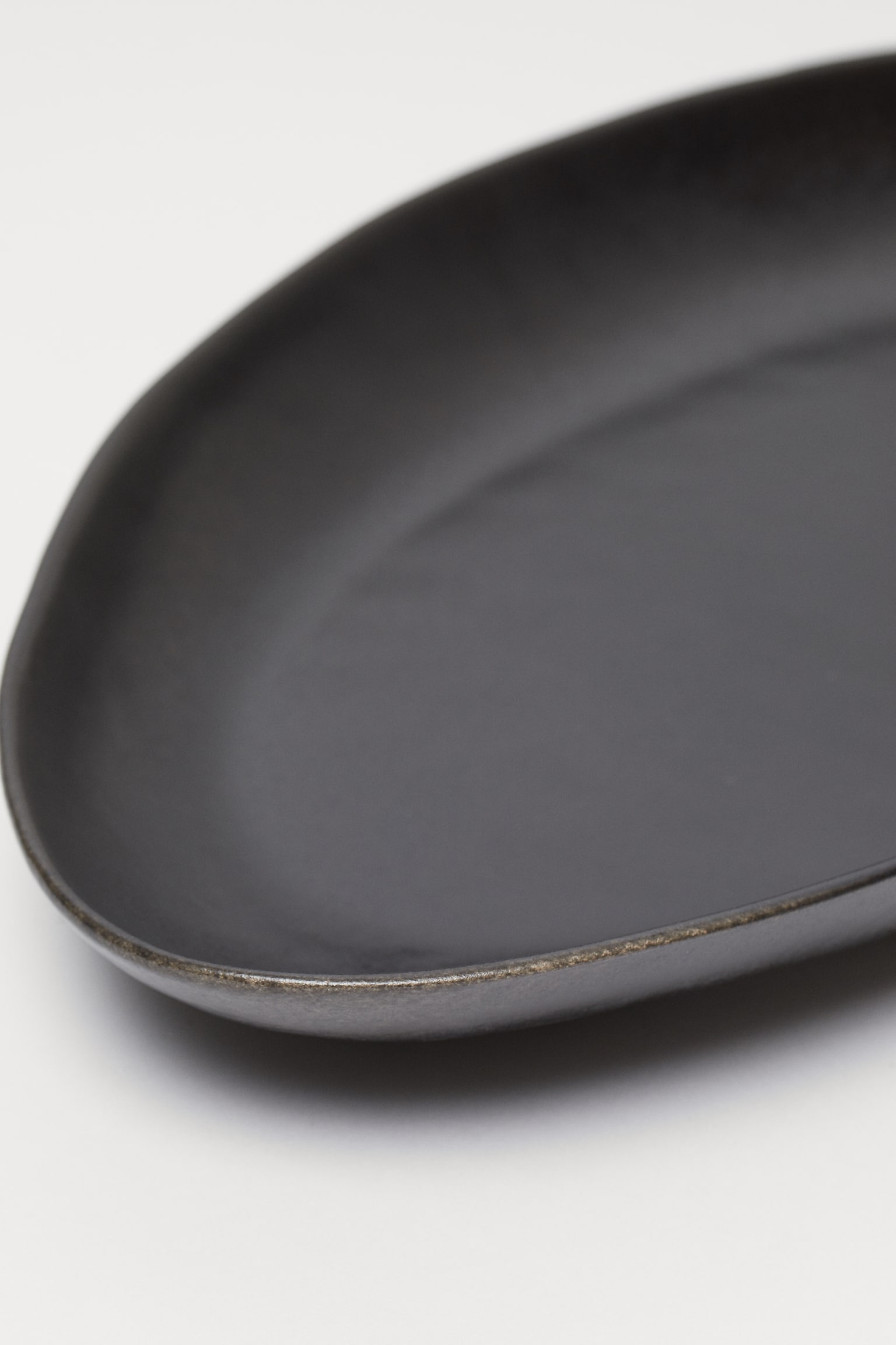 Large stoneware serving dish - Anthracite grey - 2