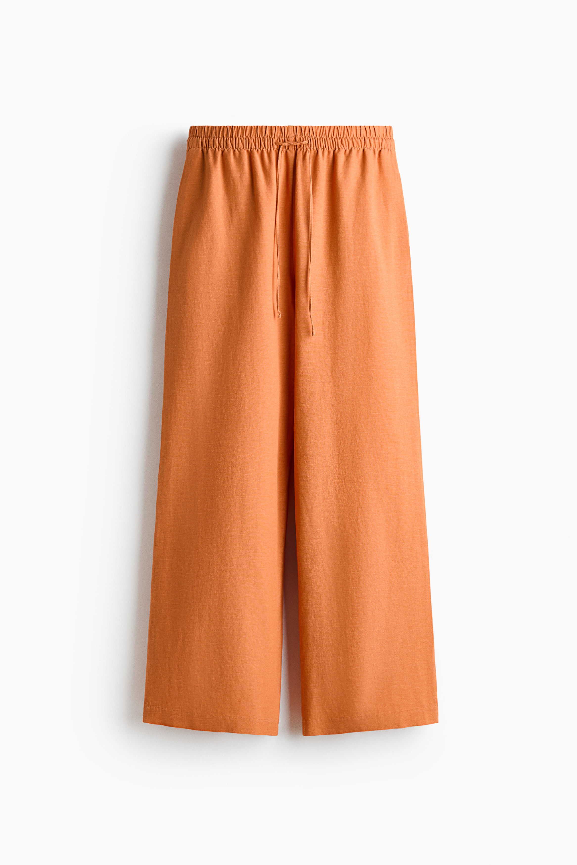 Linen-blend drawstring trousers - Orange/Light yellow/Bright blue/Pink/Bright red