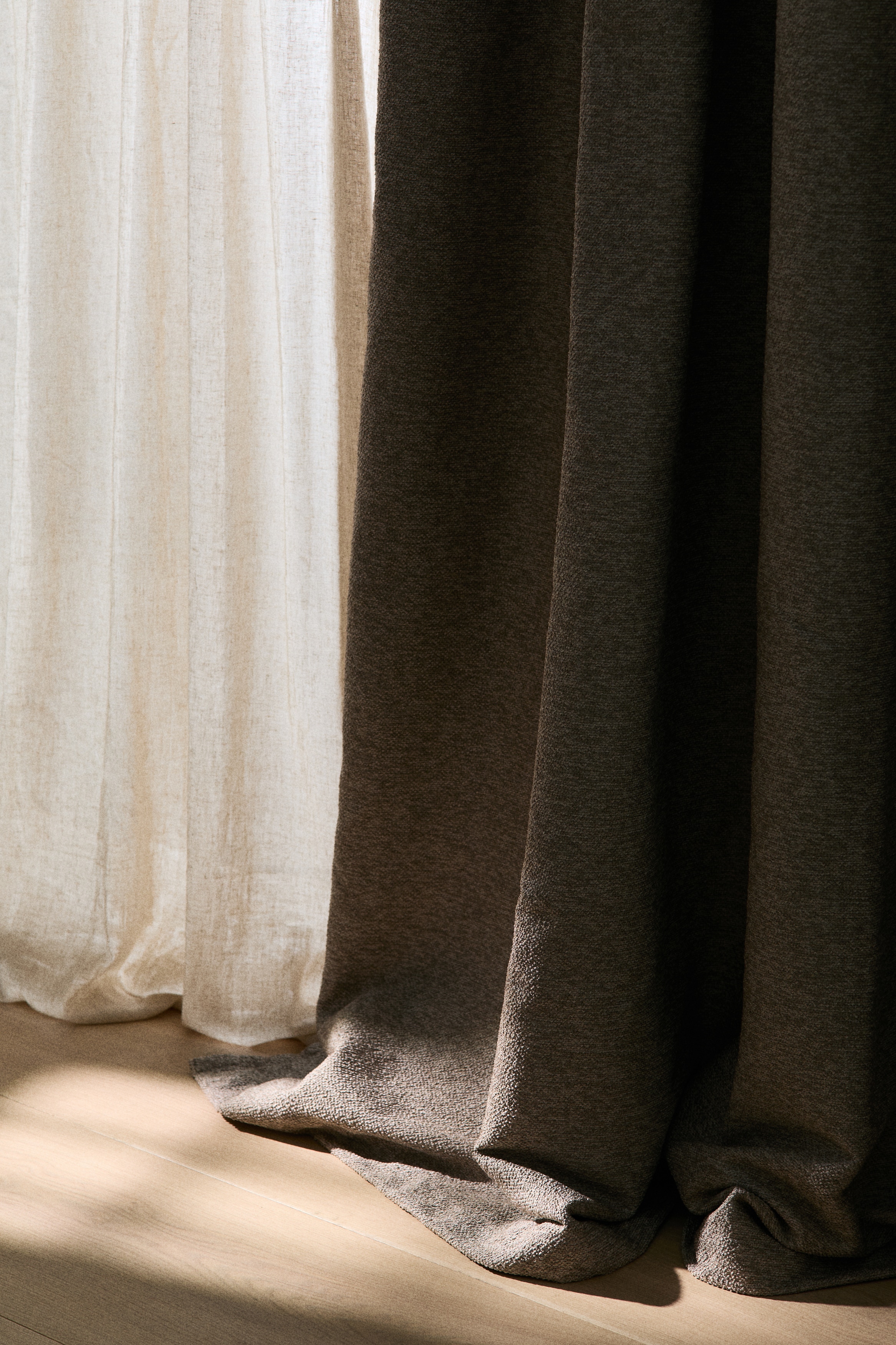 1-pack long and wide blackout curtain length - Greige