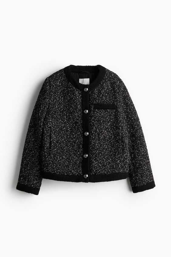 Женские куртки H&M Textured-Weave Jacket