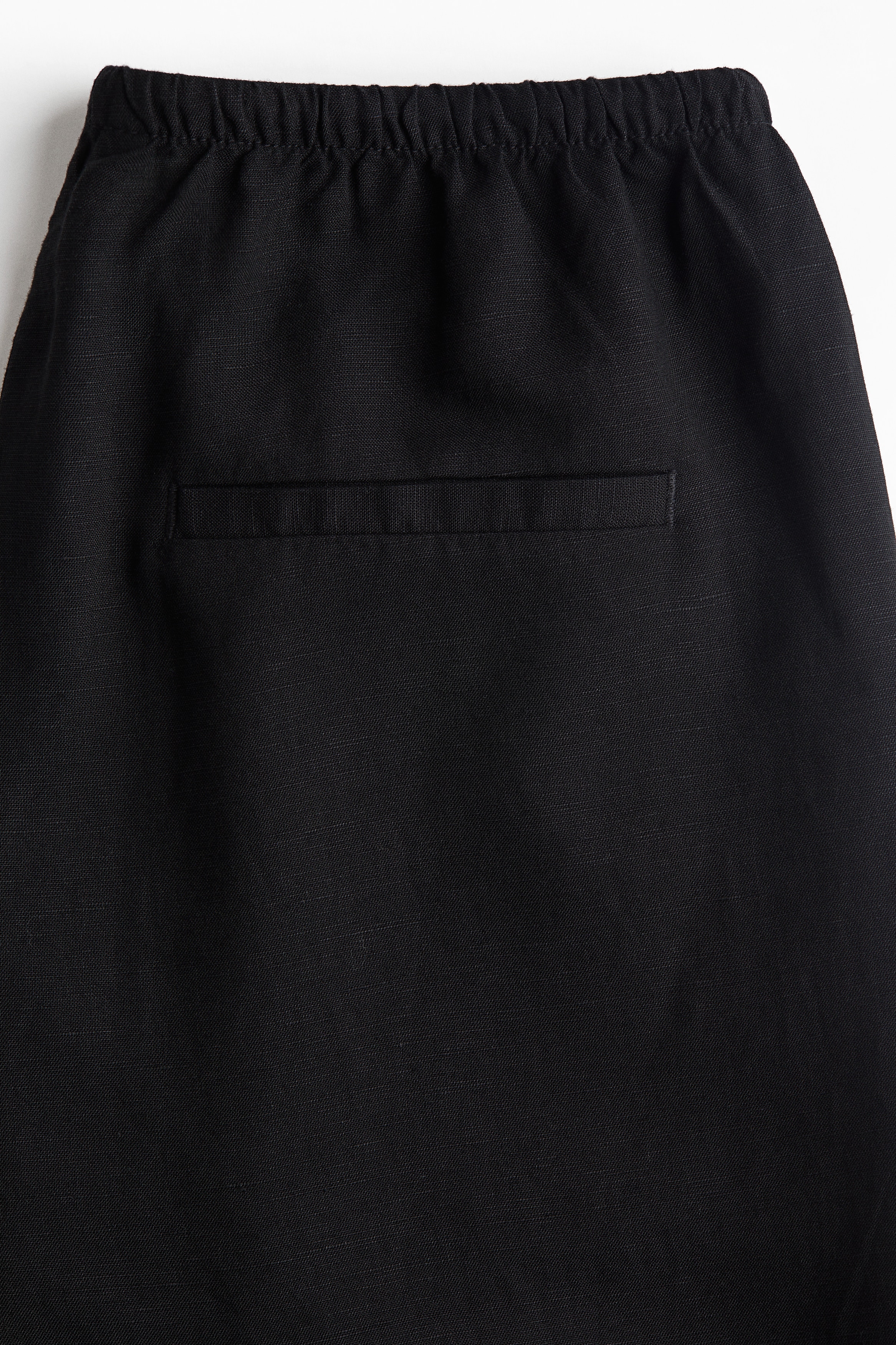 Straight linen-blend trousers