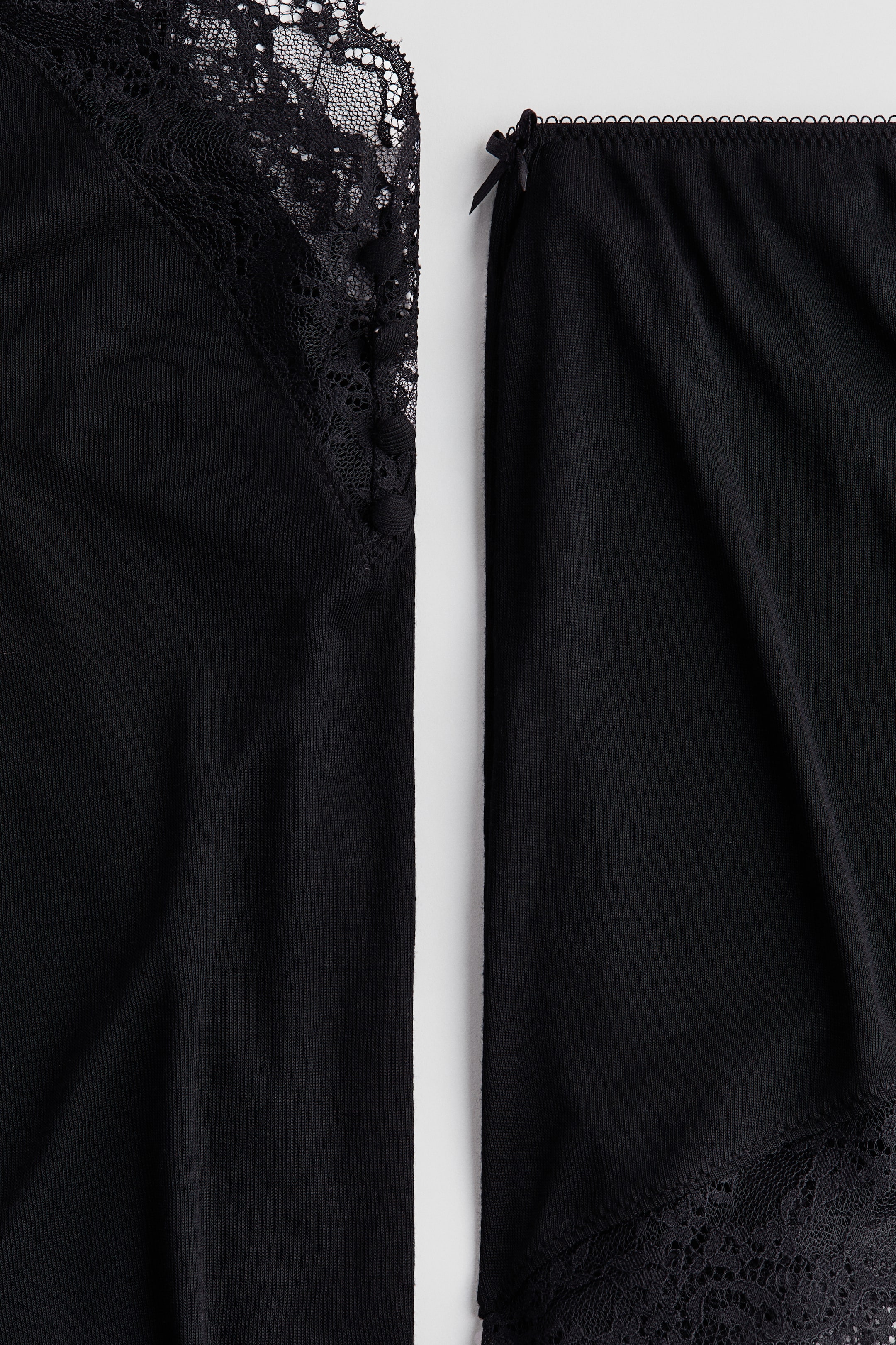 Lace-Trimmed Viscose-Blend Pajamas
