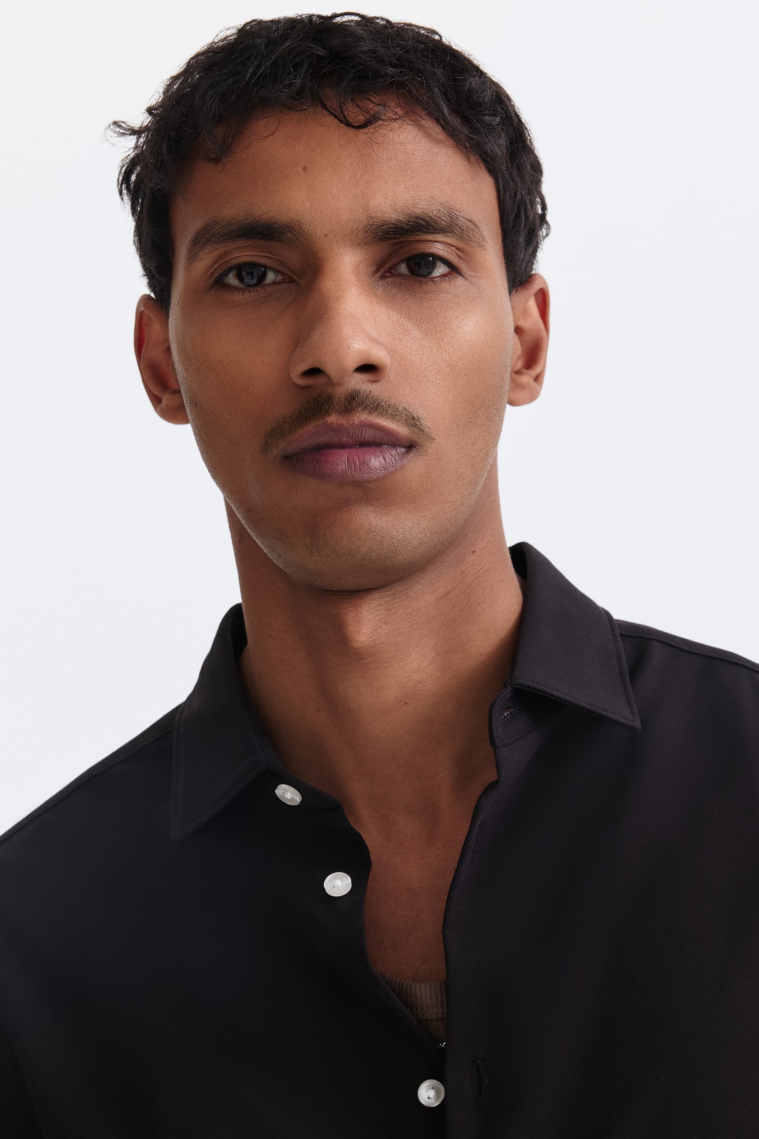 Camisa Slim Fit Four-way Stretch - Negro/Blanco/Azul claro - 5