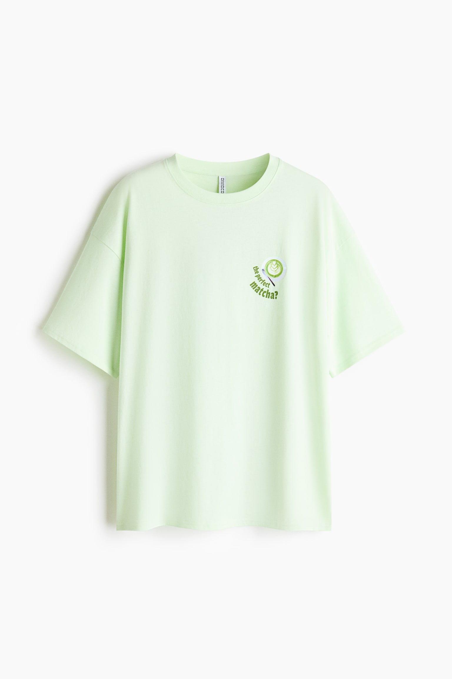 T-shirt oversize estampada - Verde claro/The perfect matcha/Cinzento mesclado/Riscas/Amarelo pálido/The new issue/Turquesa claro/Del mare/Azul/Vitamin sea/Amarelo claro/Vacanze/Creme/Ocean soul/Creme/Conchas/Castanho escuro/Bahía Feliz/Branco/Palmeiras/Castanho escuro/Sol - 1