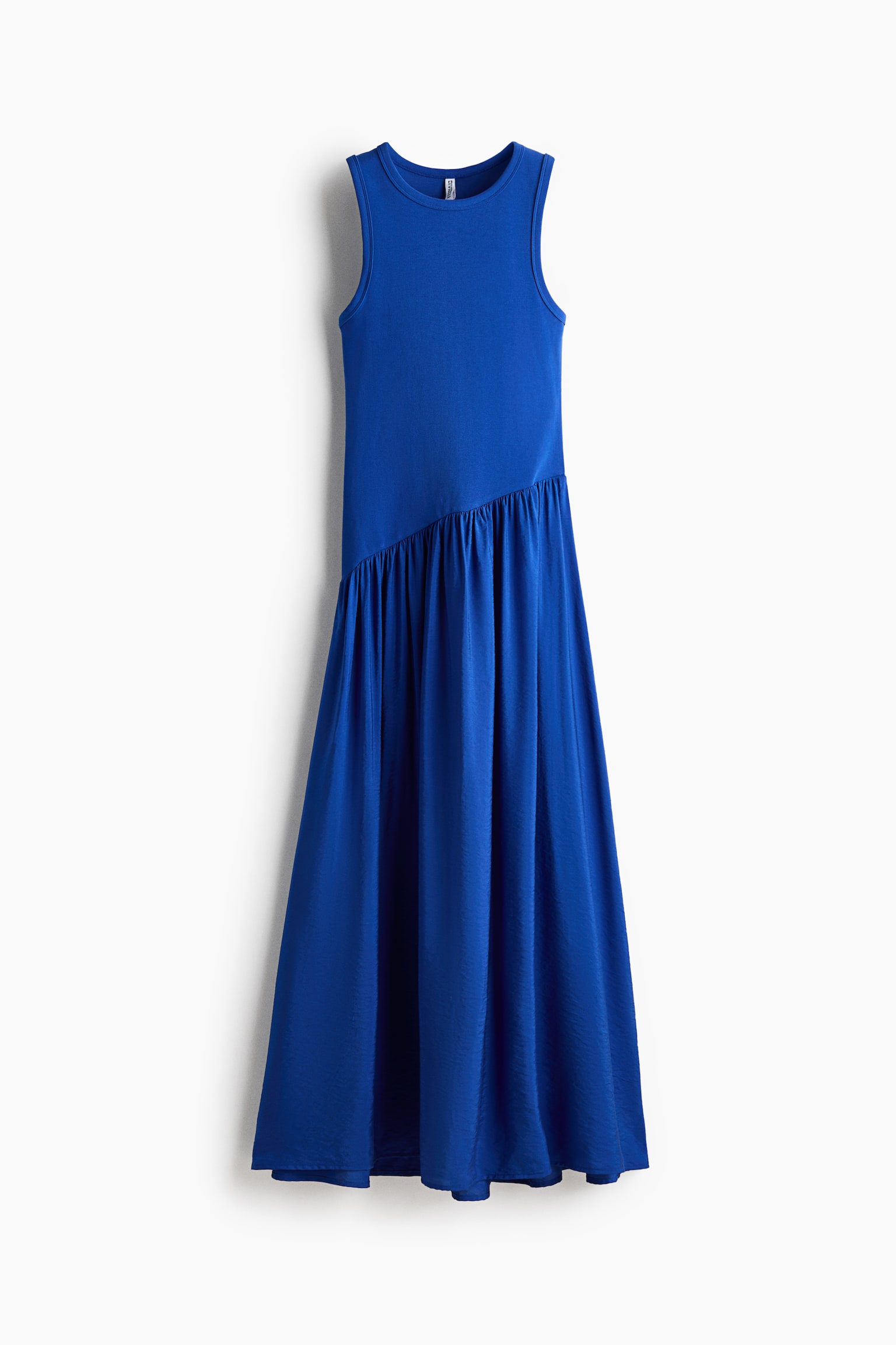 Flared-skirt dress - Bright blue/Black/Cream/Khaki green - 2