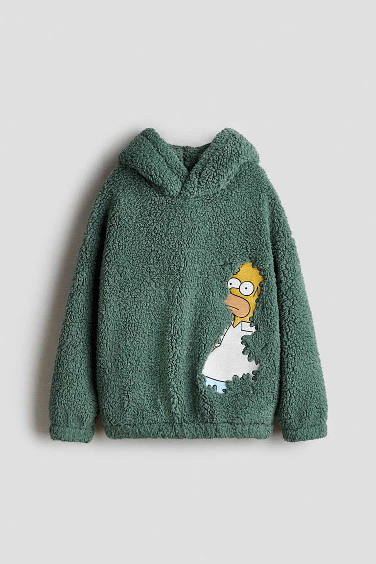 Hm Pile Hoodie Green The Simpsons, Boys 8-16 Years Tops, 12 - 14 Years, Printmulti, Polyester Hm Pile Hoodie Green The Simpsons, Boys 8-16 Years Tops, 12 - 14 Years, Printmulti, Polyester