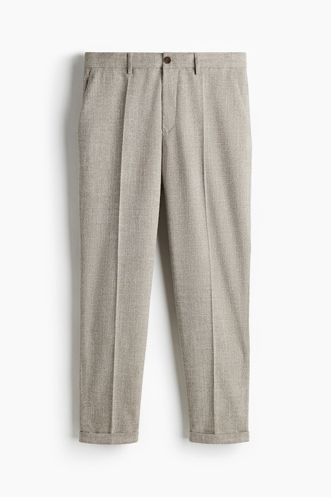 Regular-Fit Tailored Pants - Beige melange - 1