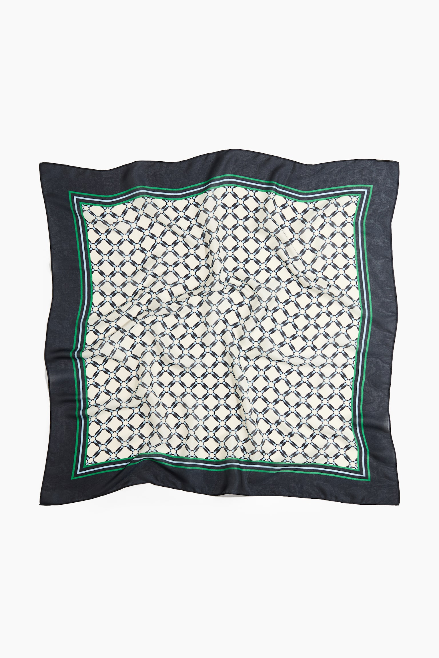 Patterned Scarf - Navy blue/patterned/Dark blue/burgundy/green/Light beige/light blue/White/zebra print/Bright blue/knots/Khaki green/paisley pattern/Dusty rose/Pink/brown/Rust red/yellow/Orange/paisley/Brown/light blue striped - 1