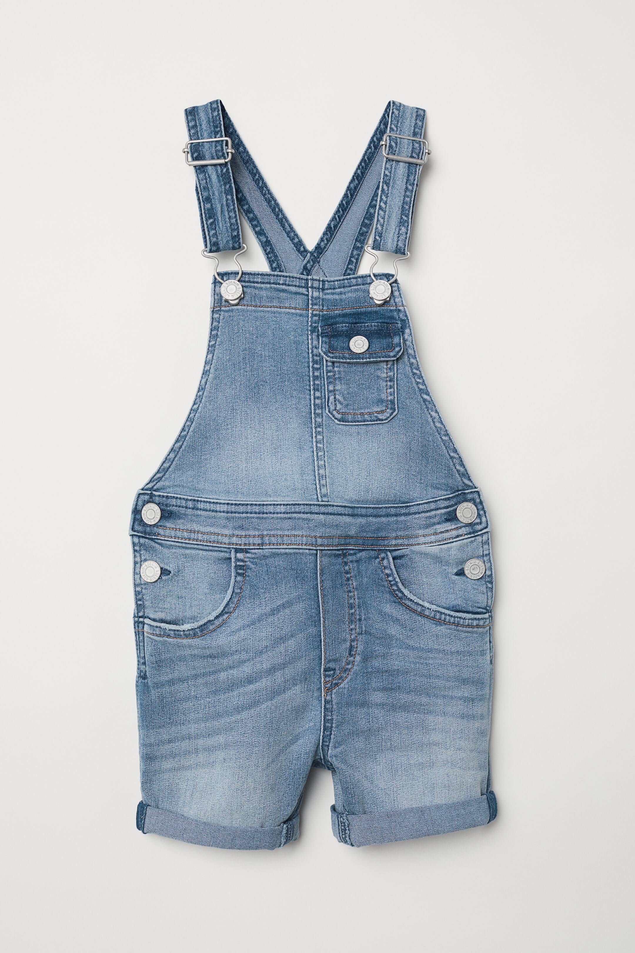 Agrandir l'image: Salopette short en denim - Bleu denim clair - ENFANT | H&M FR 1